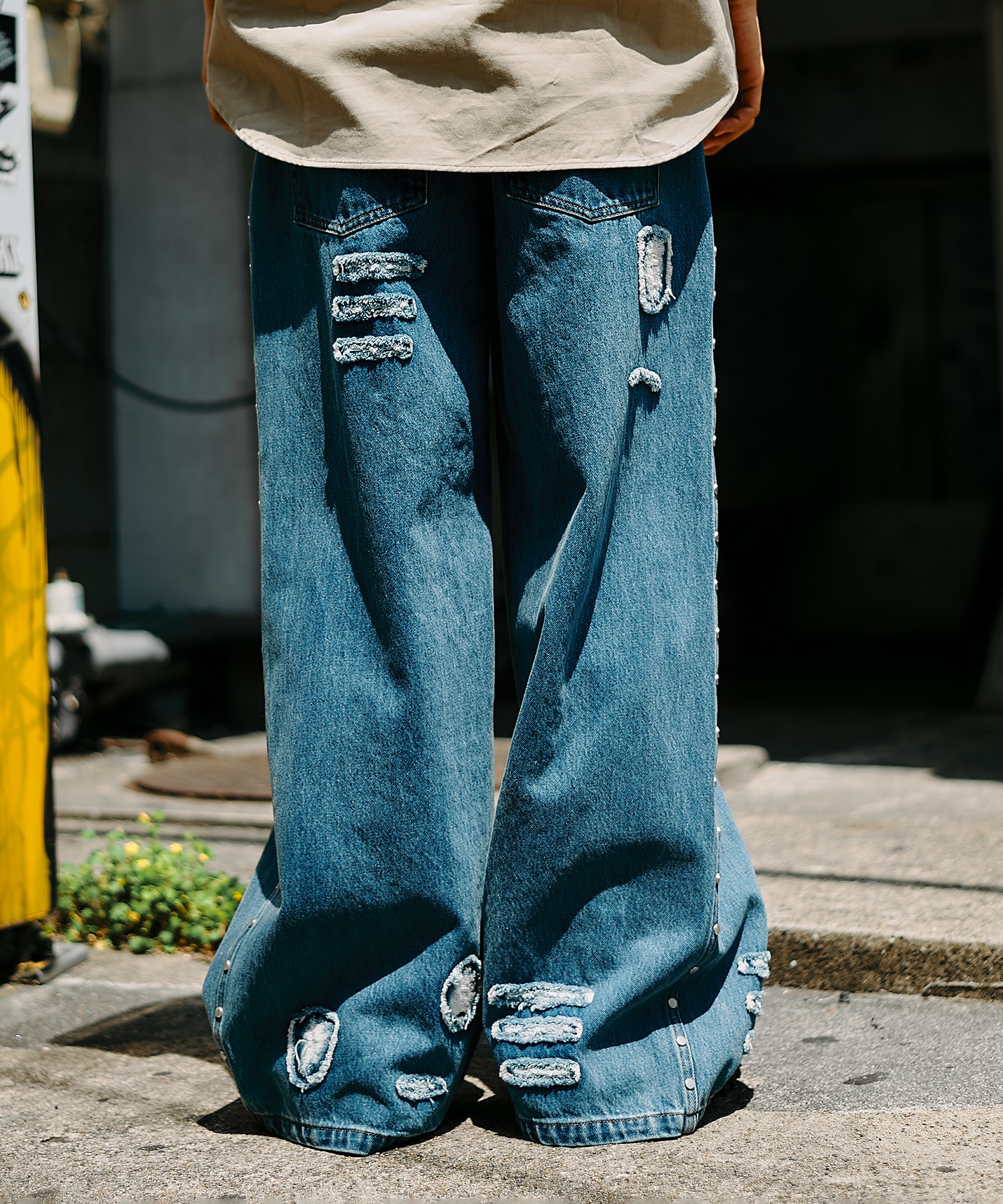 PATCHED DENIM PANTS AFB