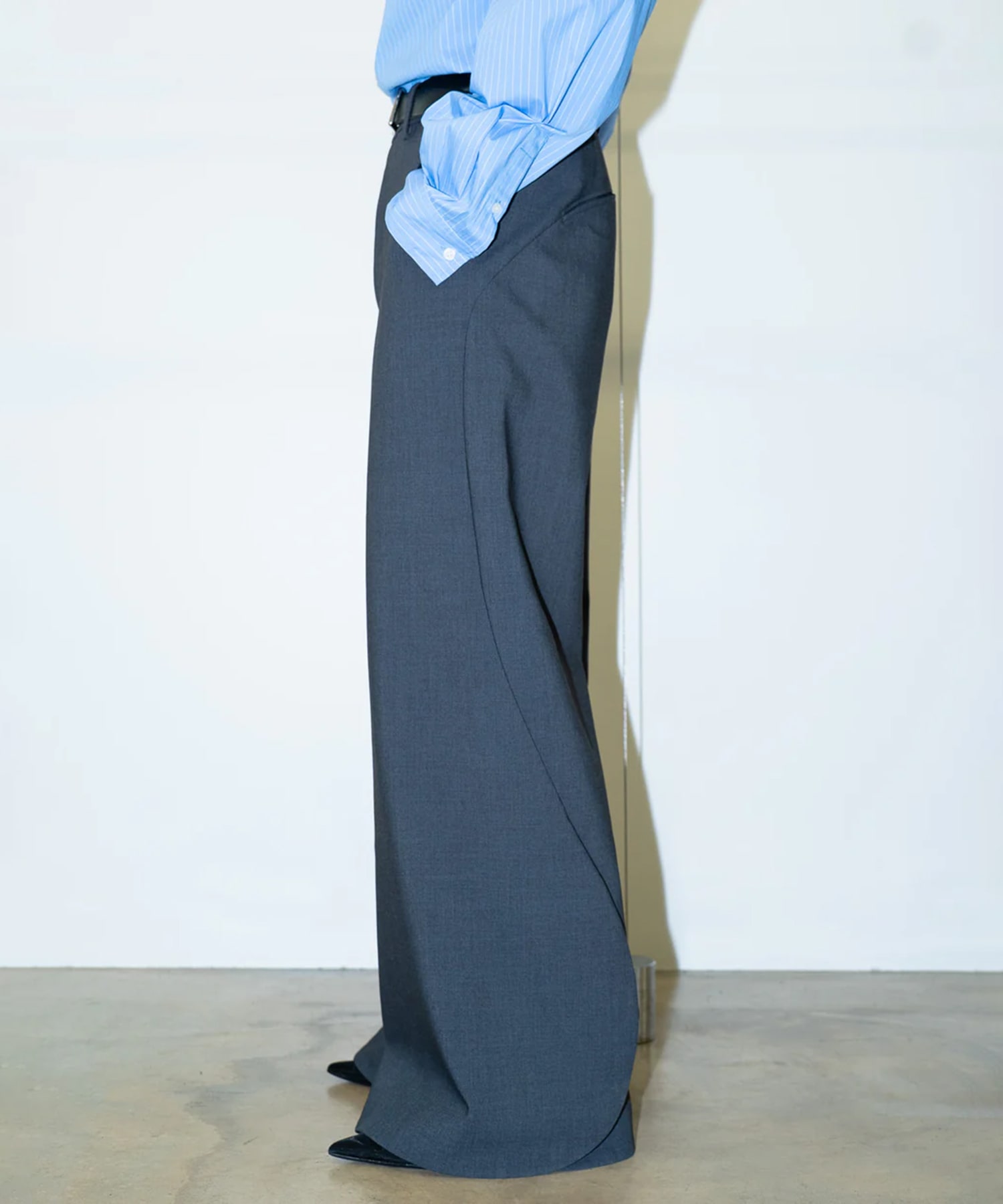 SIDE SLIT WIDE PANTS 