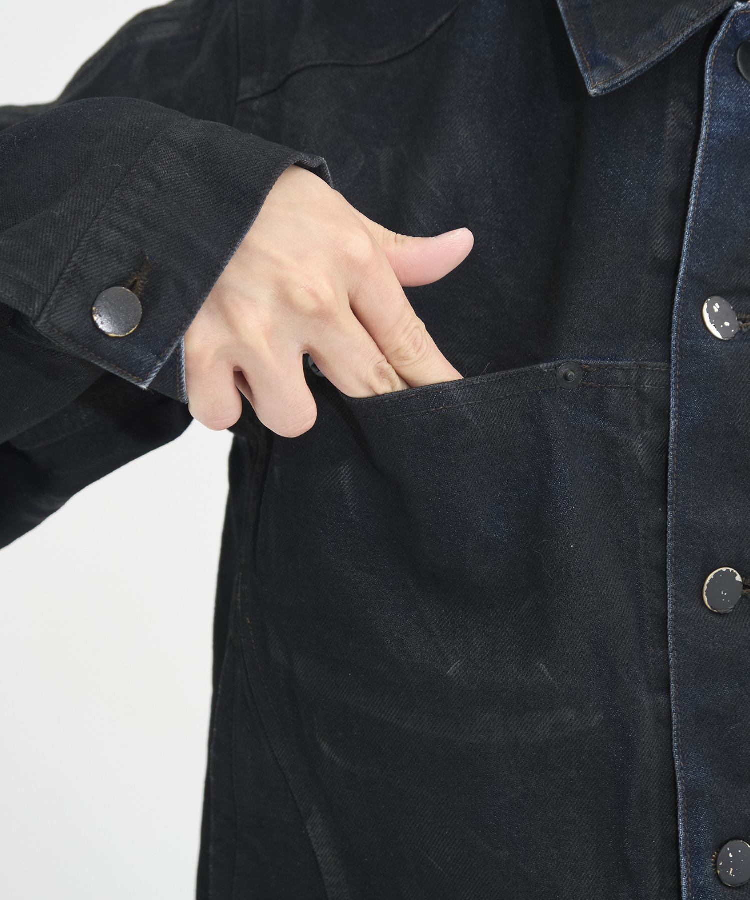 別注 COATING 3D TRUCKER JACKET NVRFRGT