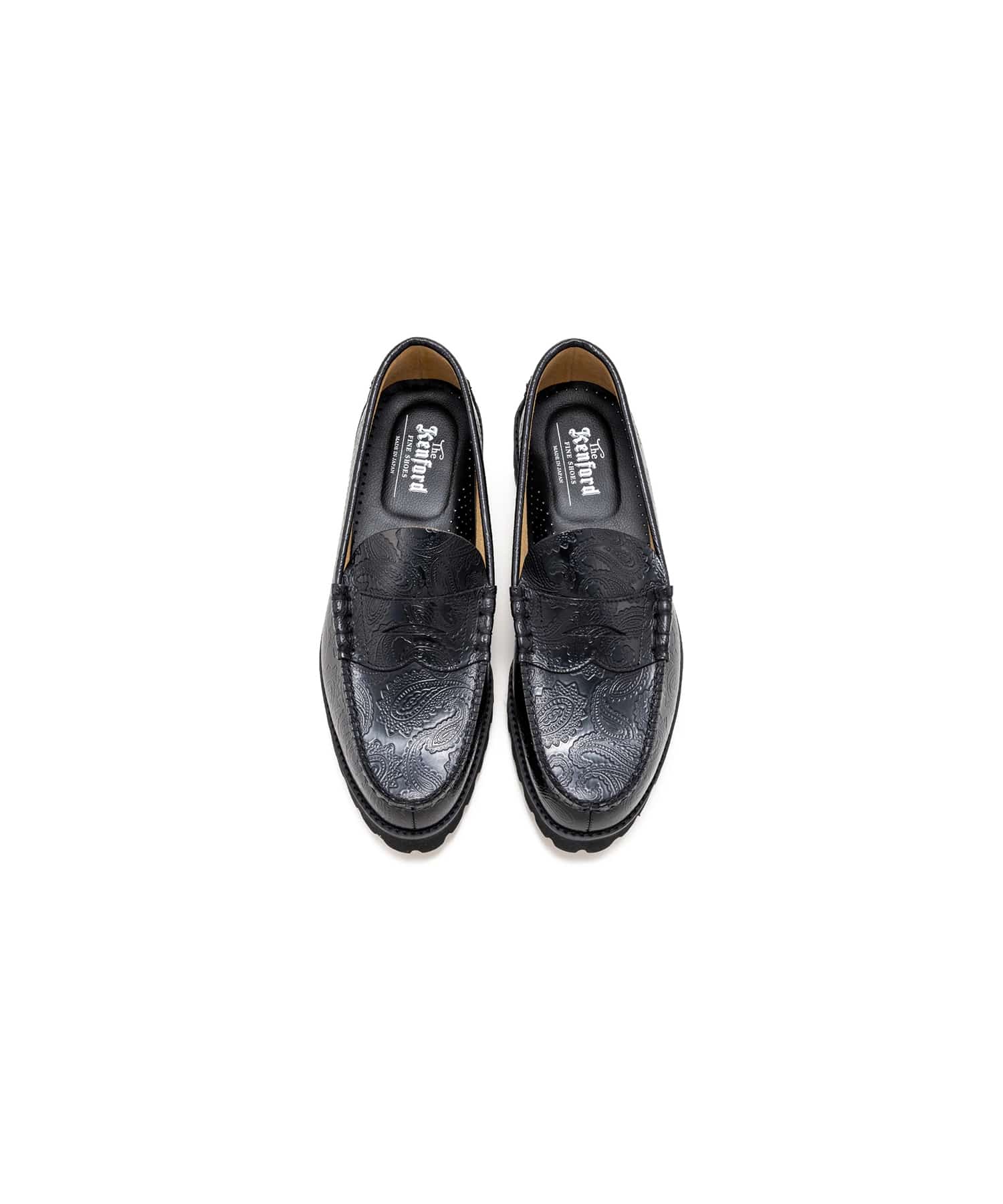 TANK SOLE LOAFERS BLACK PAISLEY The Kenford FINESHOES