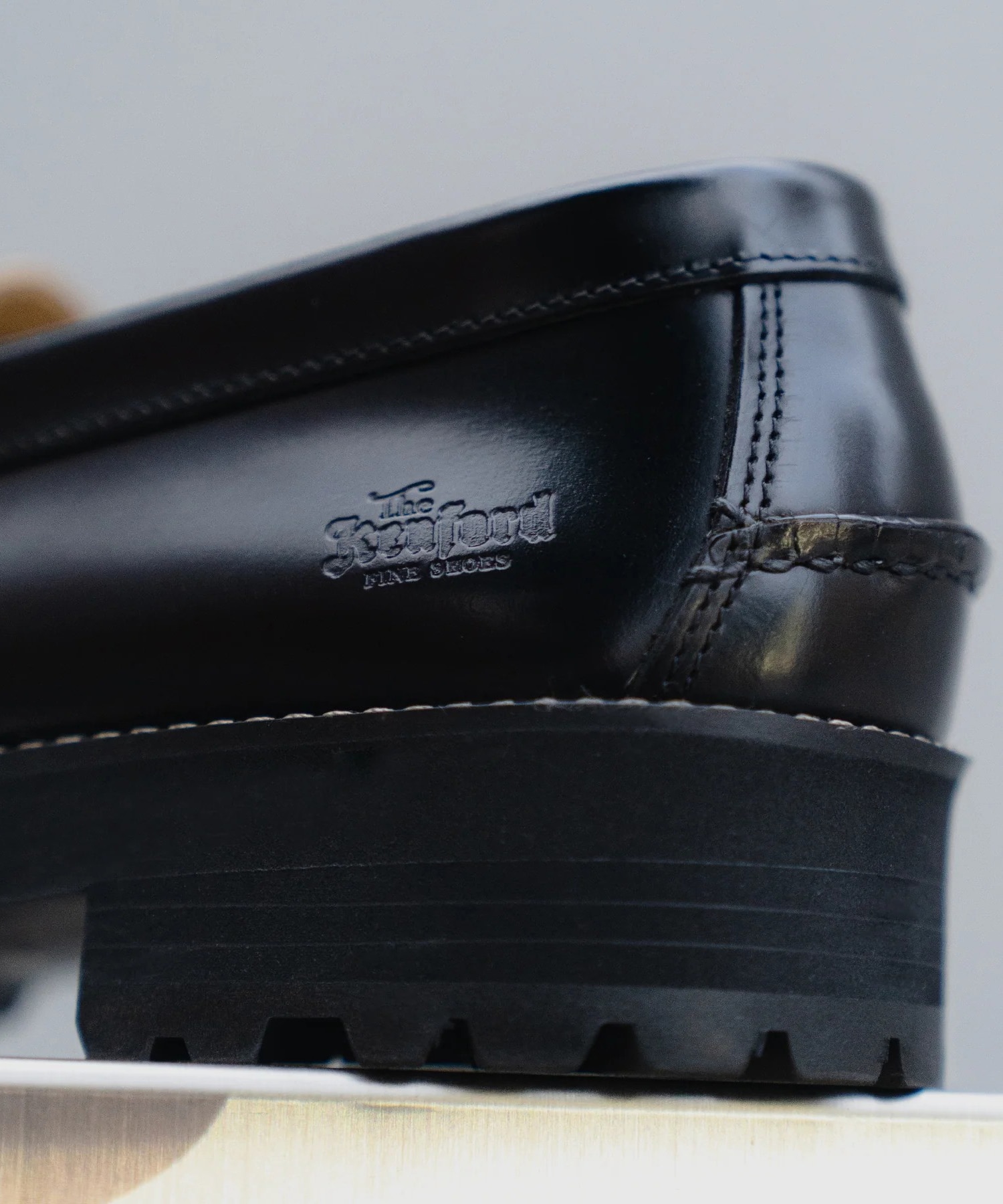 TANK SOLE LOAFERS BLACK WHITE The Kenford FINESHOES