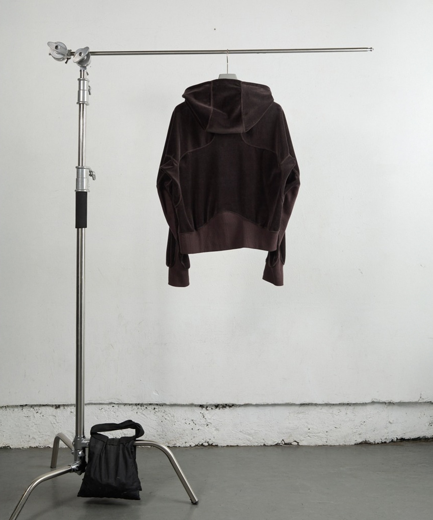 VELOUR ZIP UP HOODIE NVRFRGT