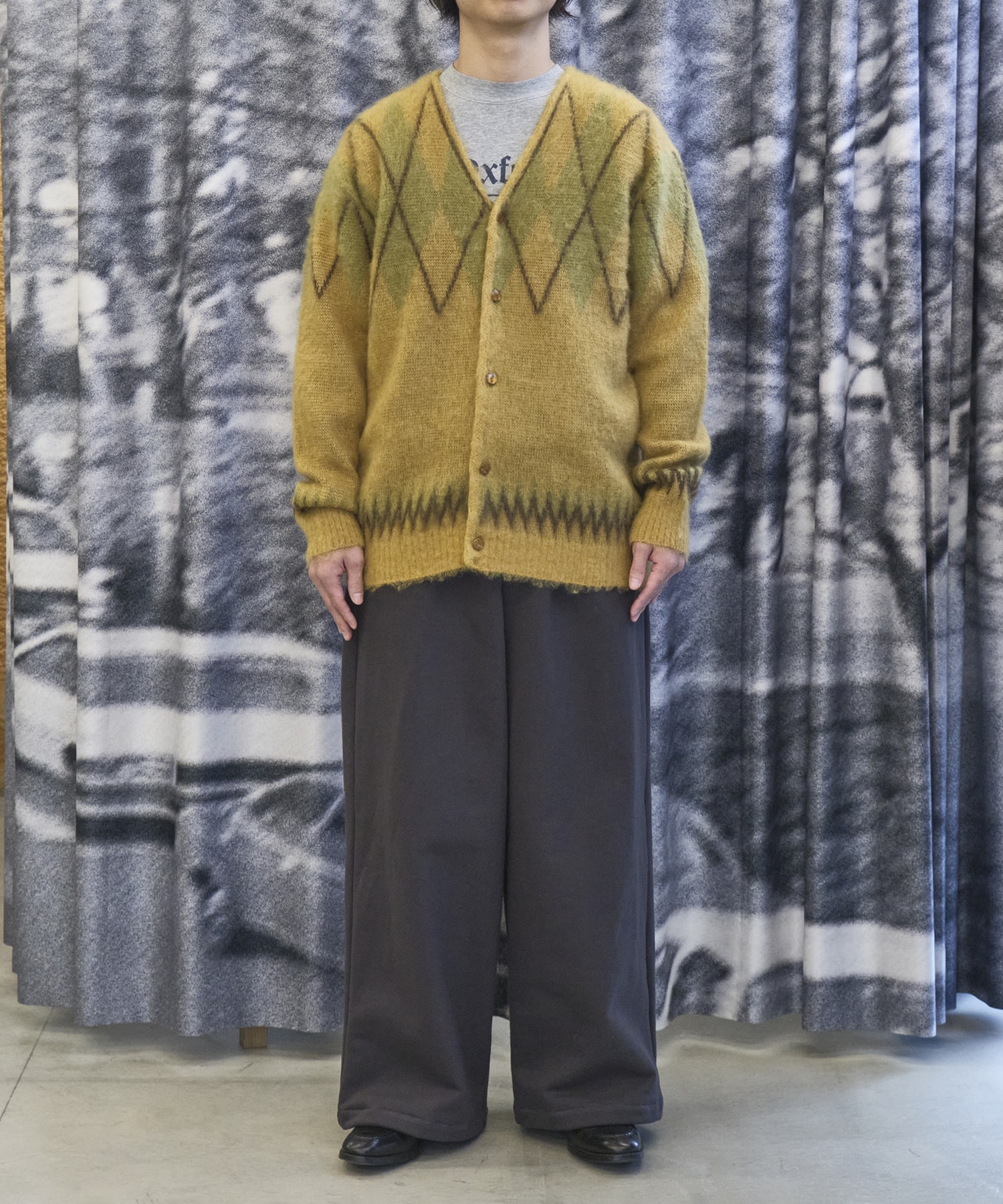 Mohair Cardigan Argyle Needles