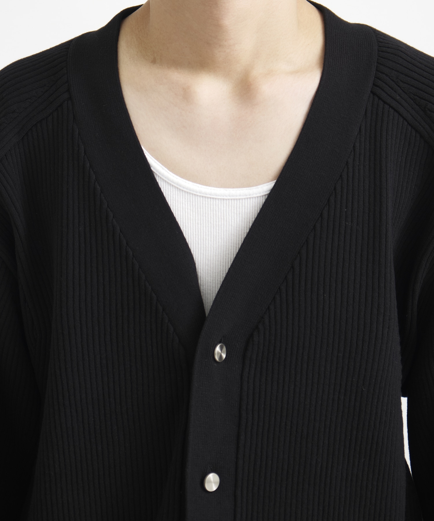 RIB OVER SIZE CARDIGAN CONZ