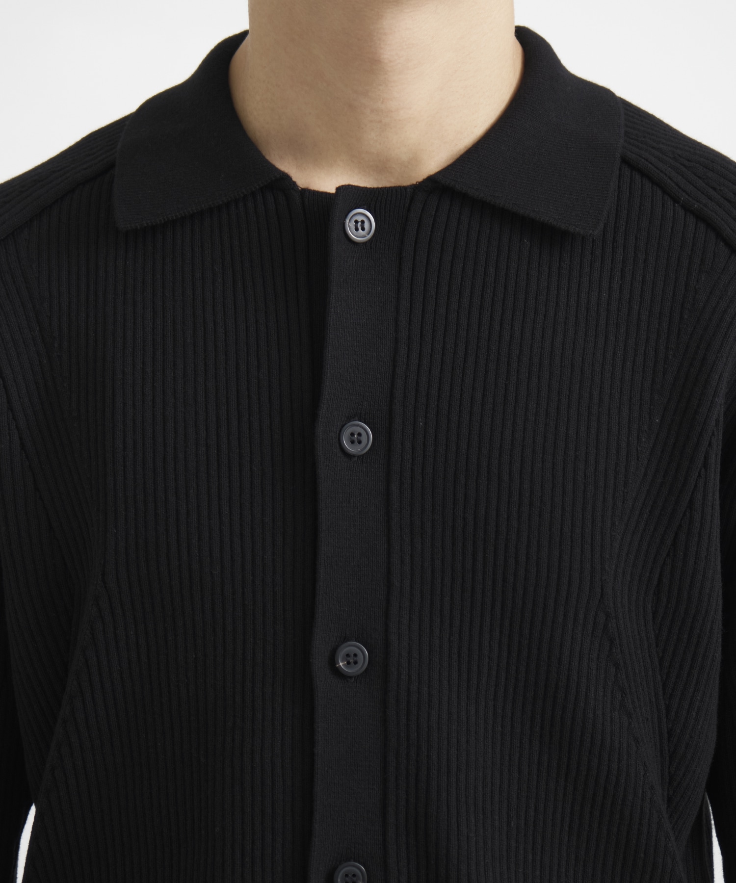 RIBBED SHIRT CARDIGAN CONZ