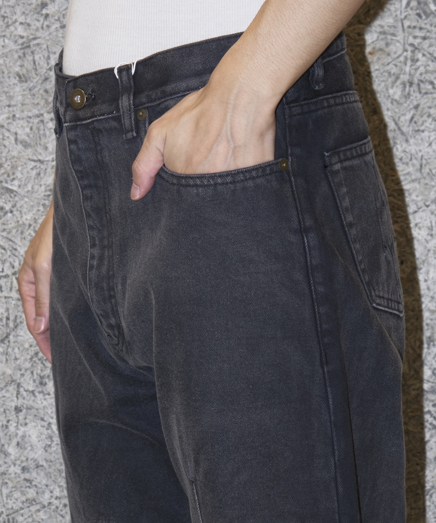 GEOMETRY DENIM PANTS STEAF
