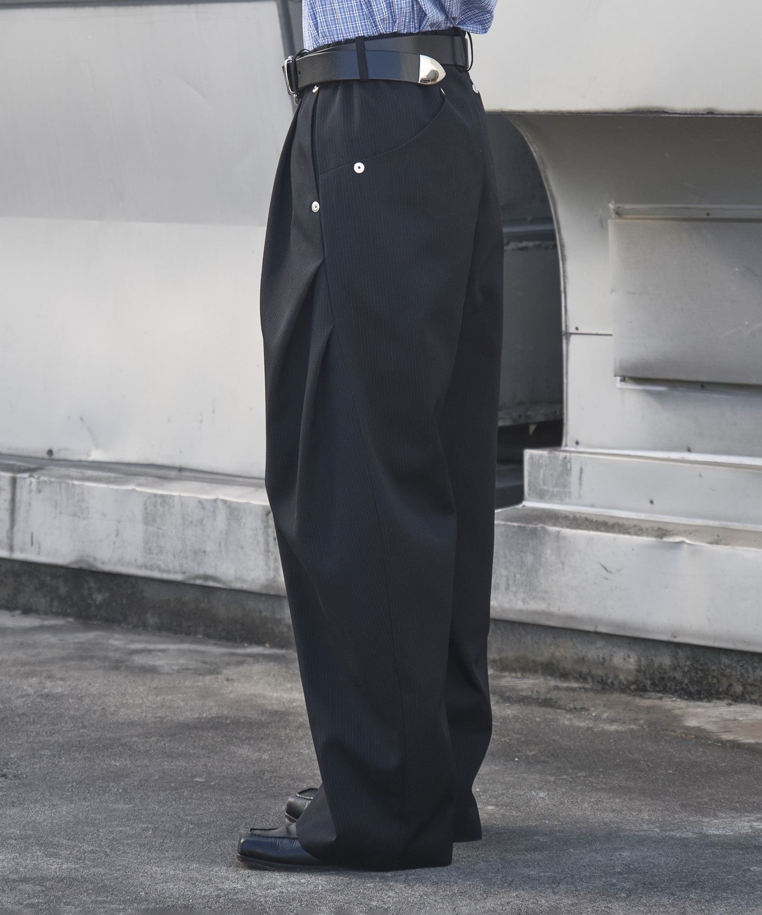 conz CURVE LEG TROUSERS GABA ストライプ サイズ1 CURVE LEG TROUSERS GABA(1 STRIPE): CONZ: MENS｜CONZ ONLINE STORE