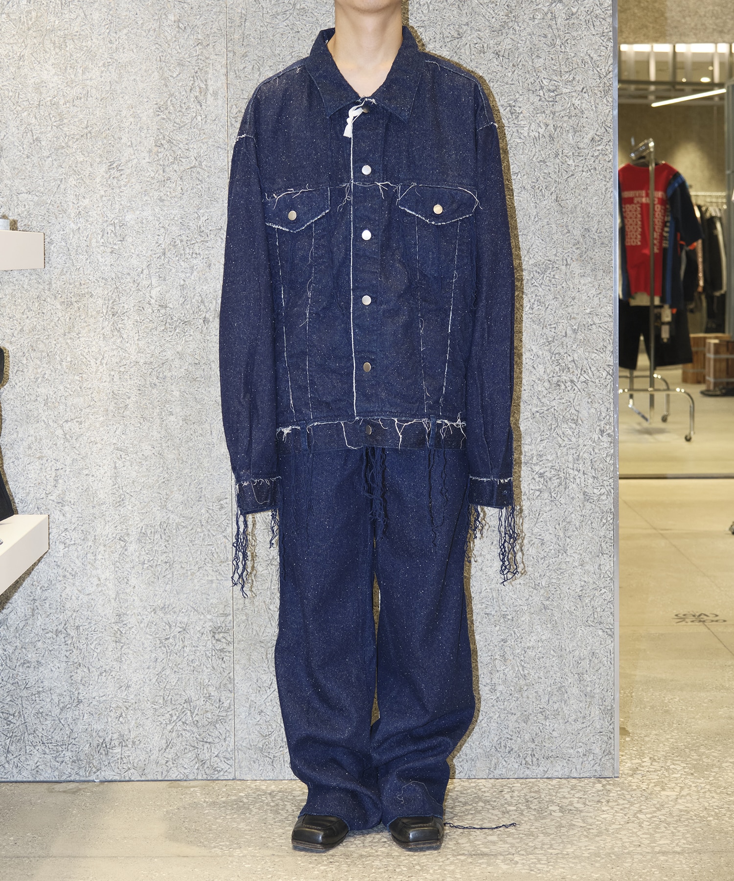 SILK DENIM JACKET Midorikawa