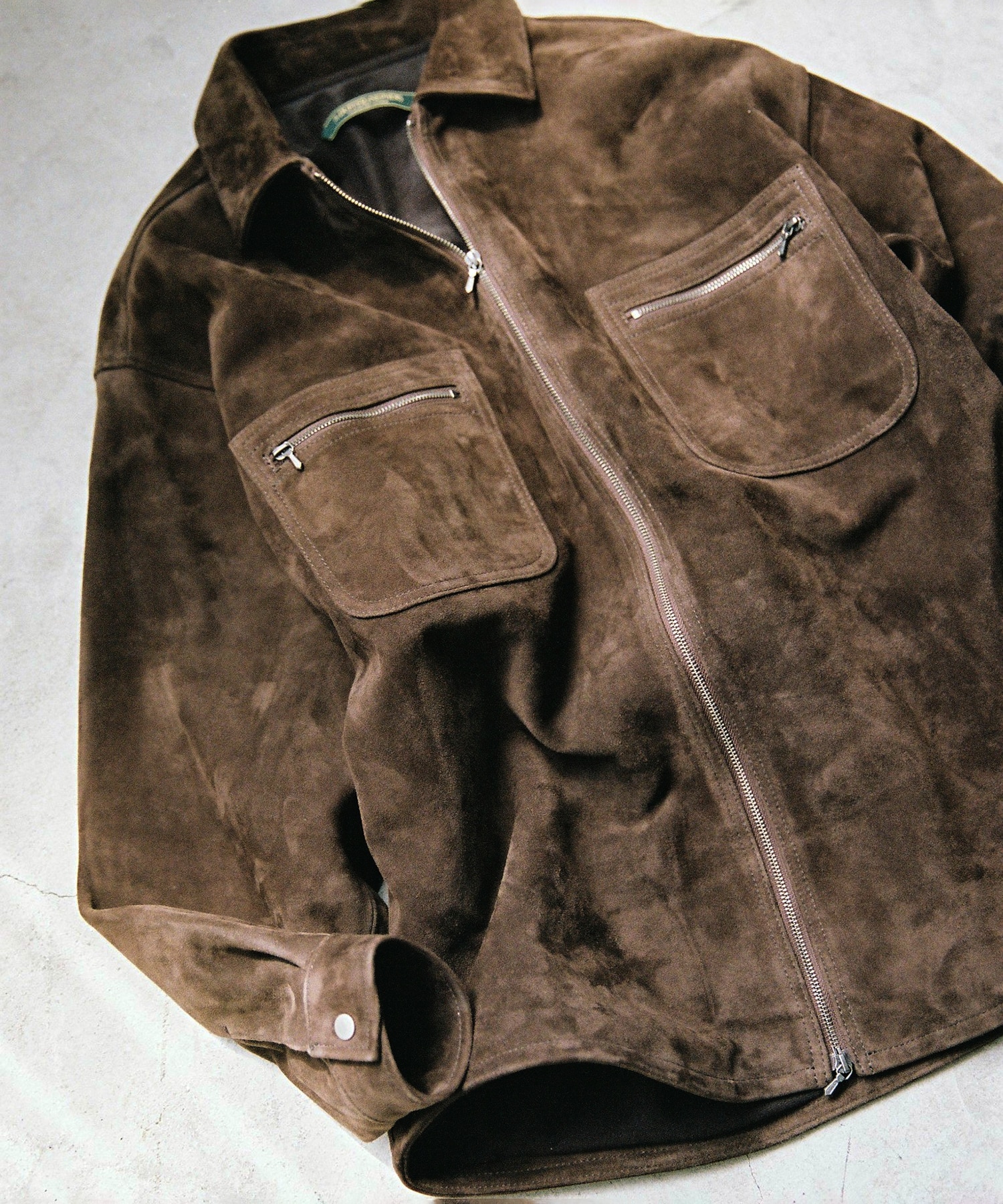 LEATHER SHIRT JACKET SUEDE The DUFFER N NEPHEWS