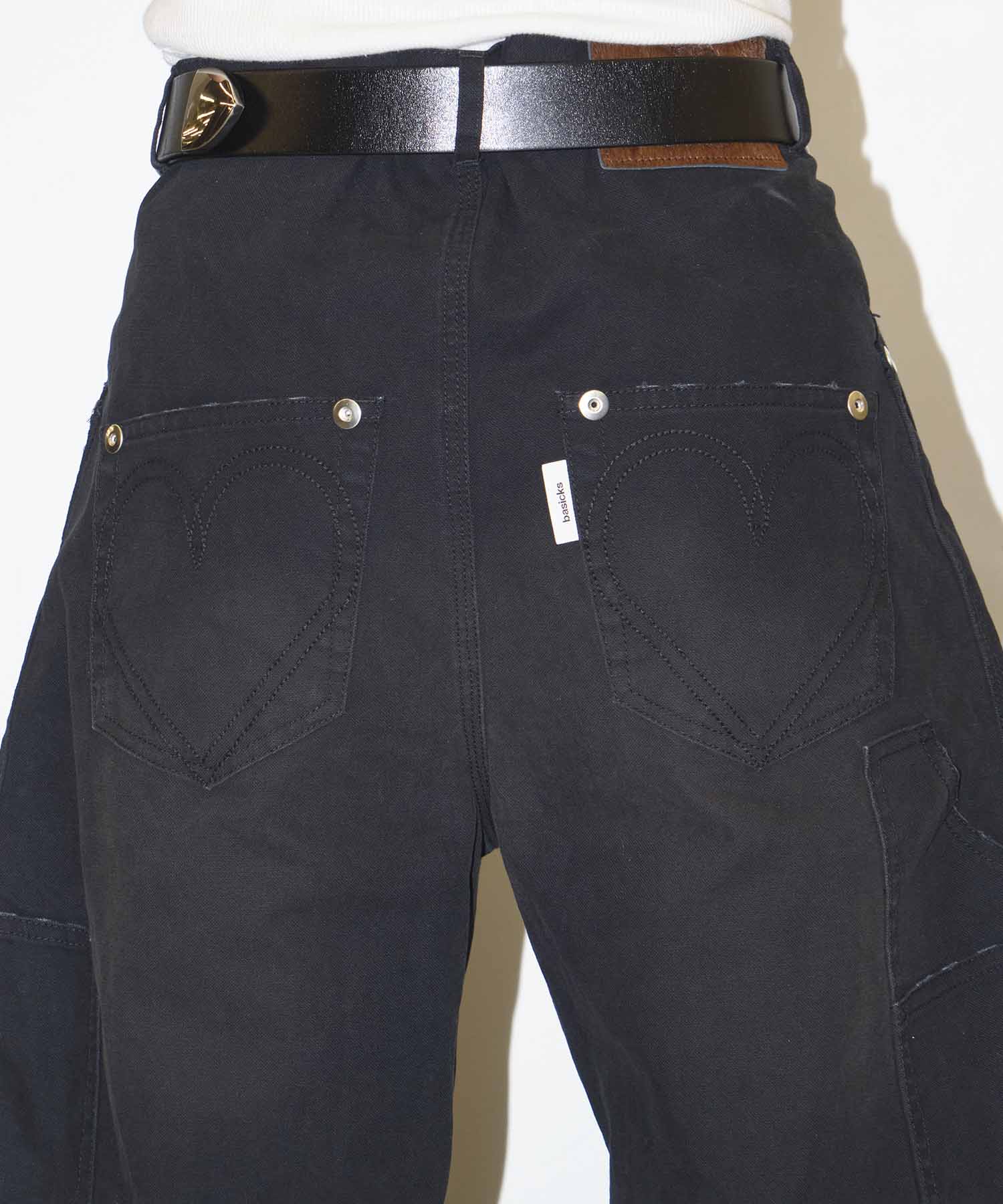 BASICKS×DUCK DOUBLE KNEE CURVED LEG PANTS CONZ