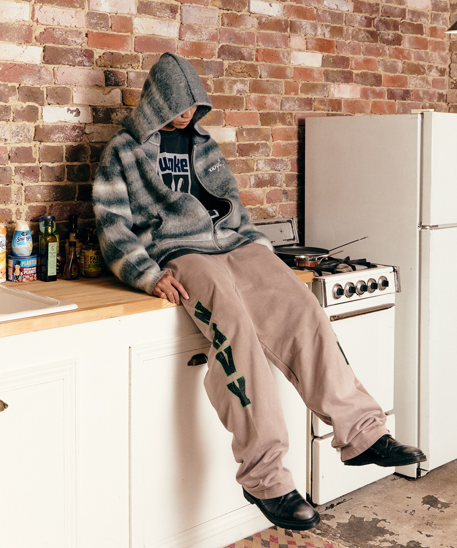 Faded Navy Sweat Pants WOKE EDGE