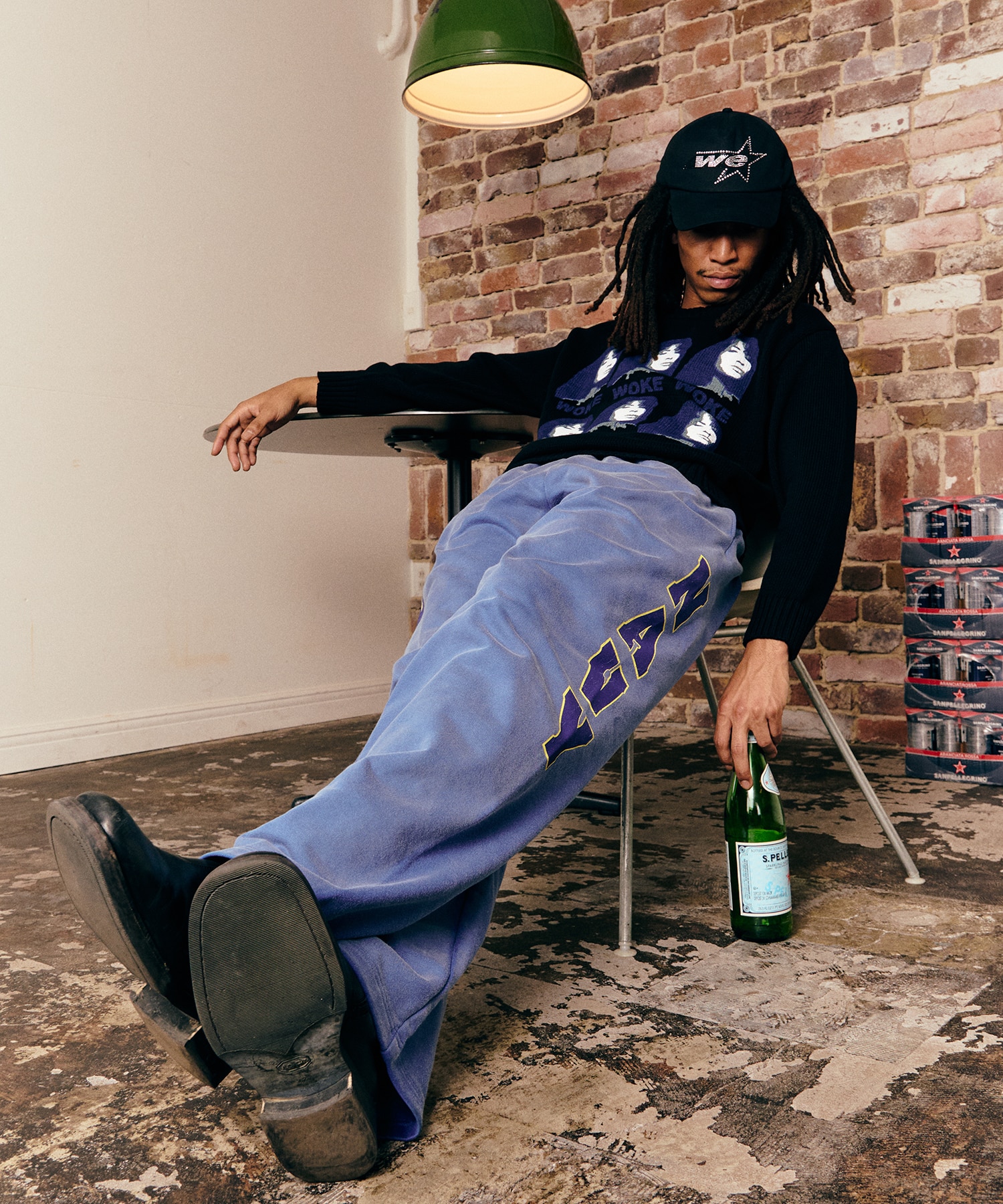 Faded Navy Sweat Pants WOKE EDGE