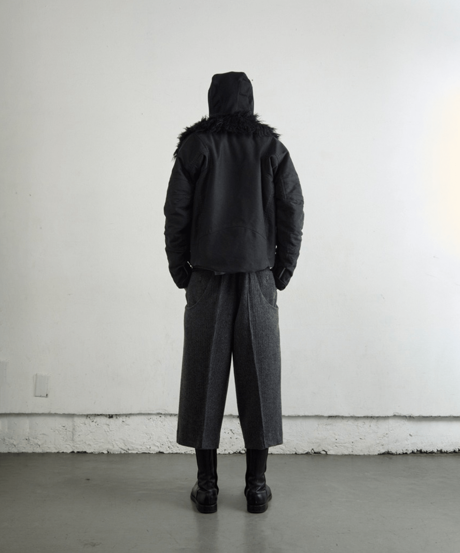 PADDED SHEARING COLLAR BIKER JACKET NVRFRGT