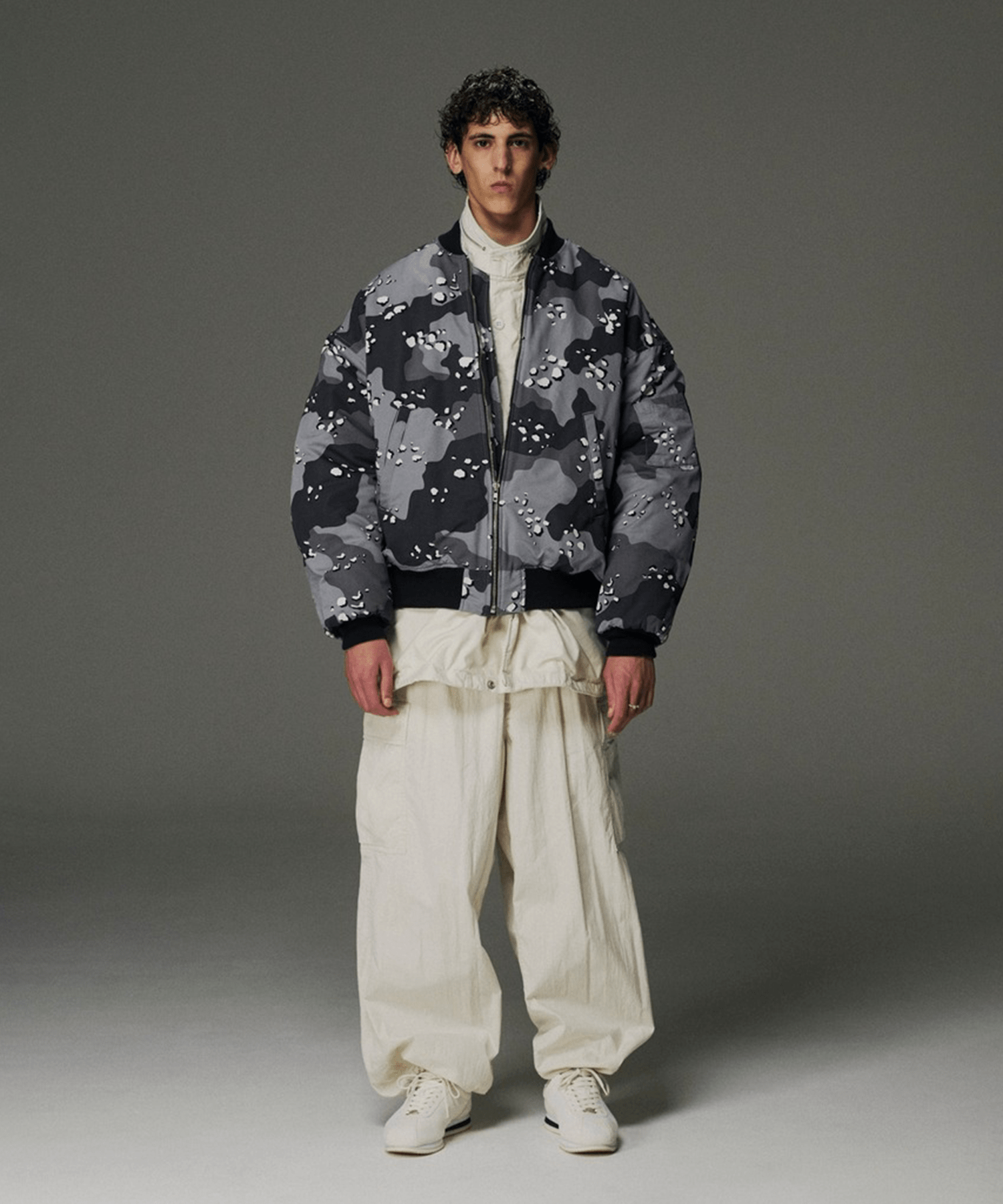 Camouflage Padded Bomber Jacket COOTIE PRODUCTIONS