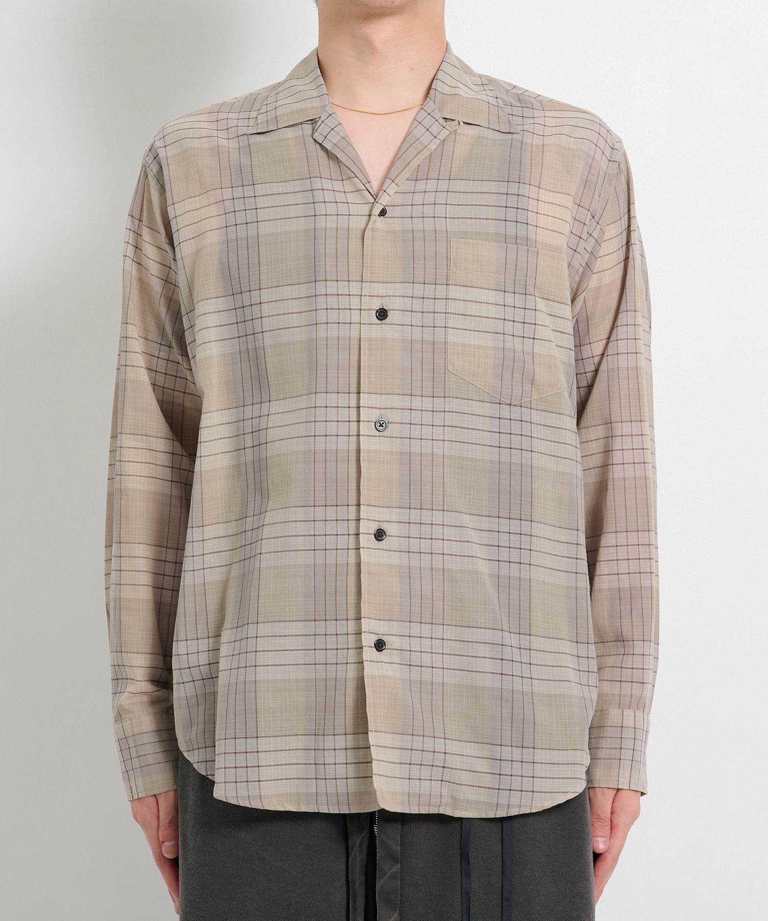 OPEN COLLAR L/S SHIRT MARKAWARE/marka