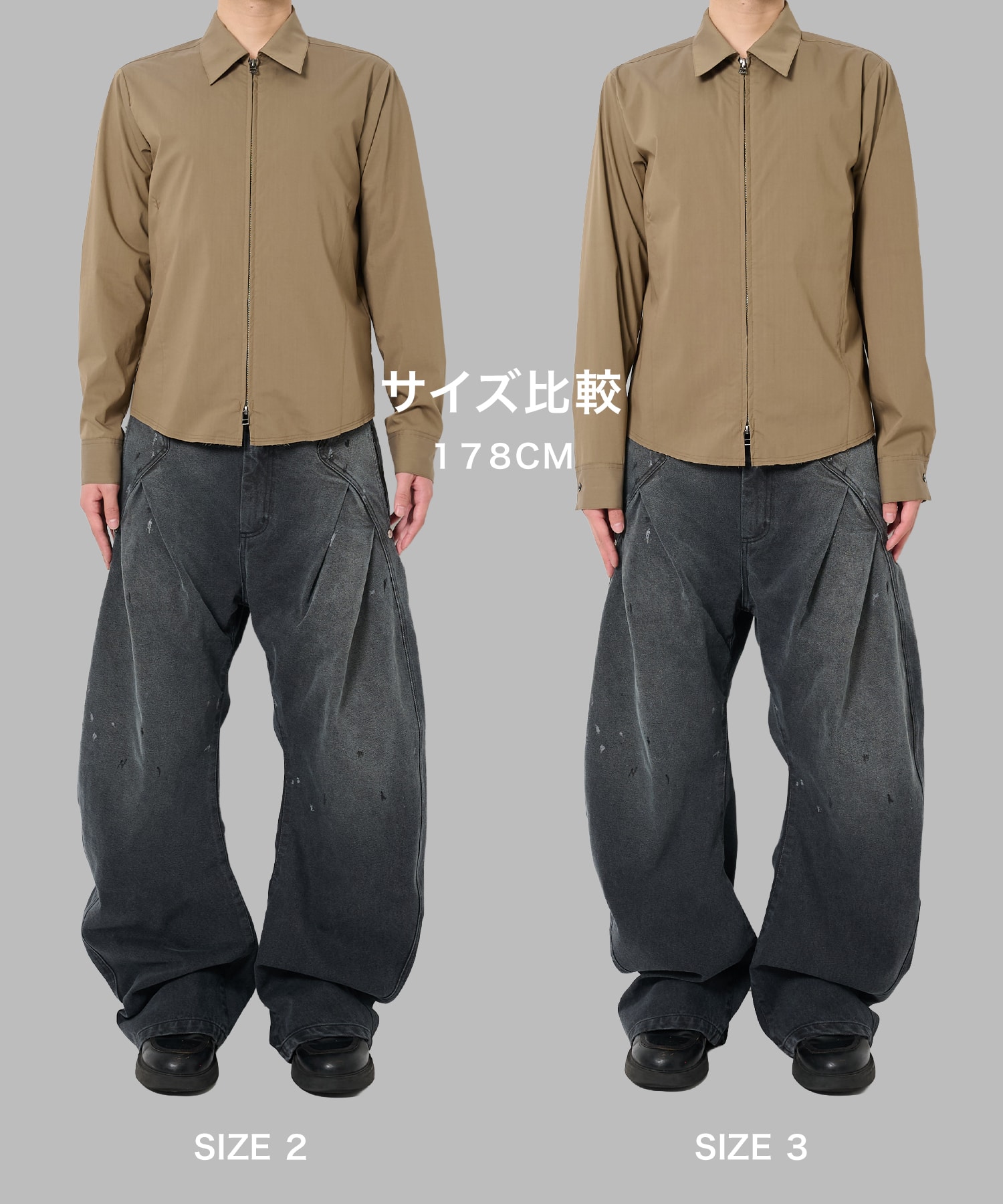 fitted zip up shirt CONZ