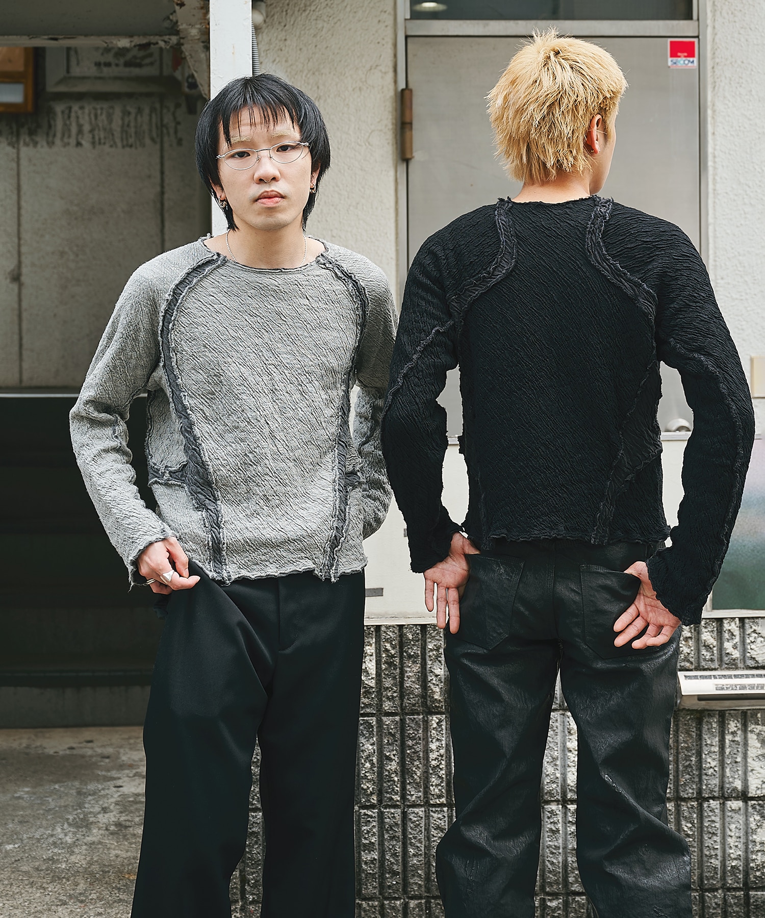 復刻別注 PANELED LONG SLEEVE T SHIRT NVRFRGT
