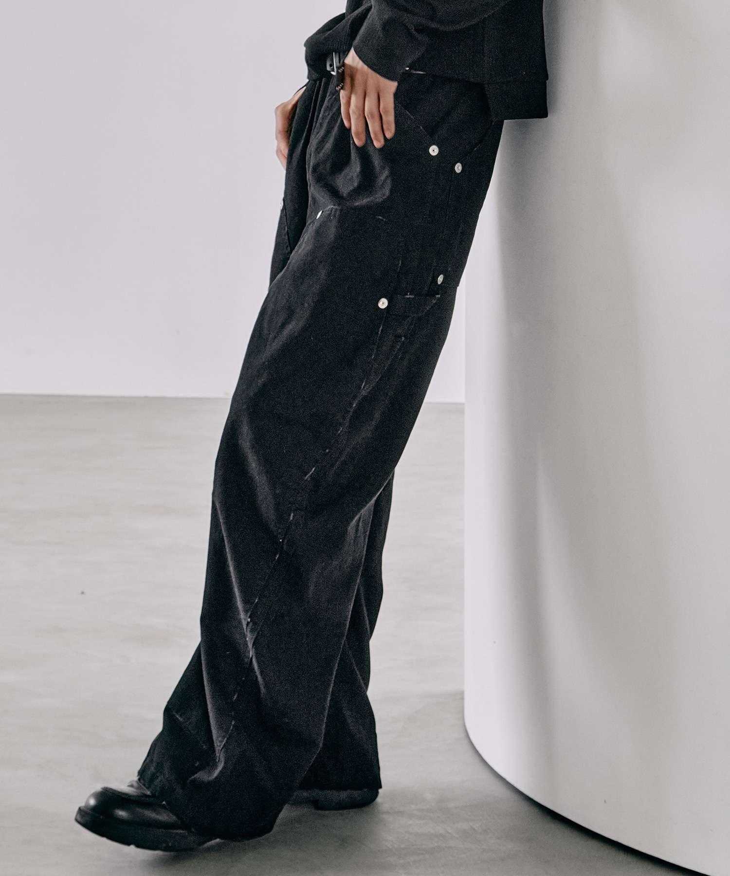 duck double knee curved leg pants CONZ