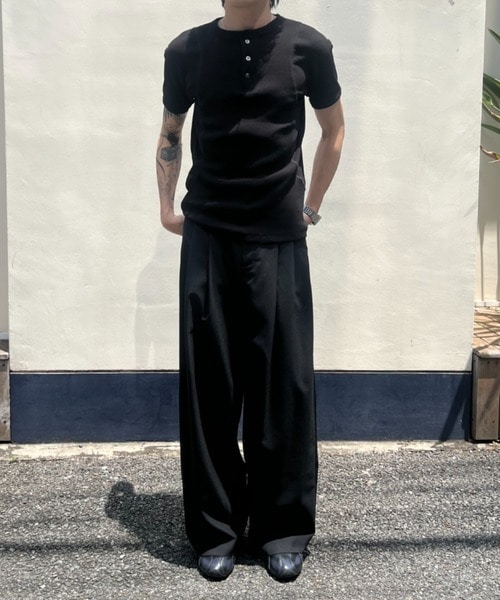 double pleated wide leg trousers CONZ