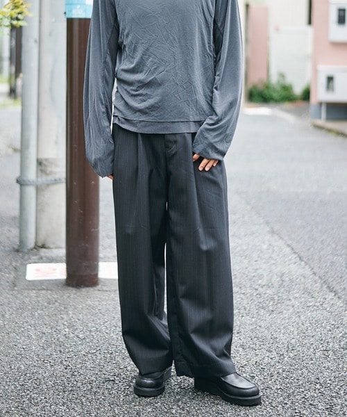 別注DOUBLE PLEATED WIDE TROUSERS MARKAWARE/marka