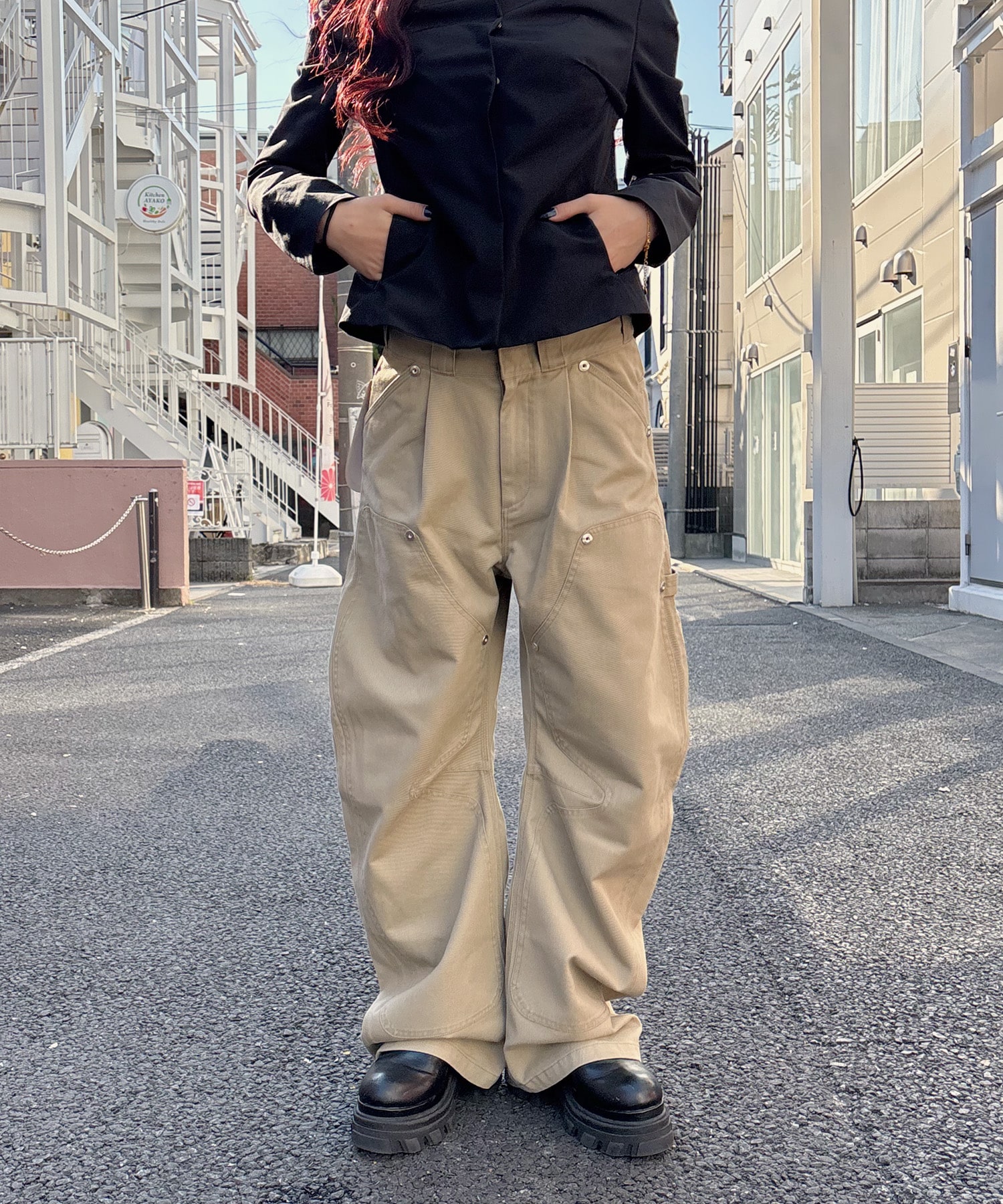 Dickies×CONZ DOUBLE KNEE CURVED LEG PANTS CONZ