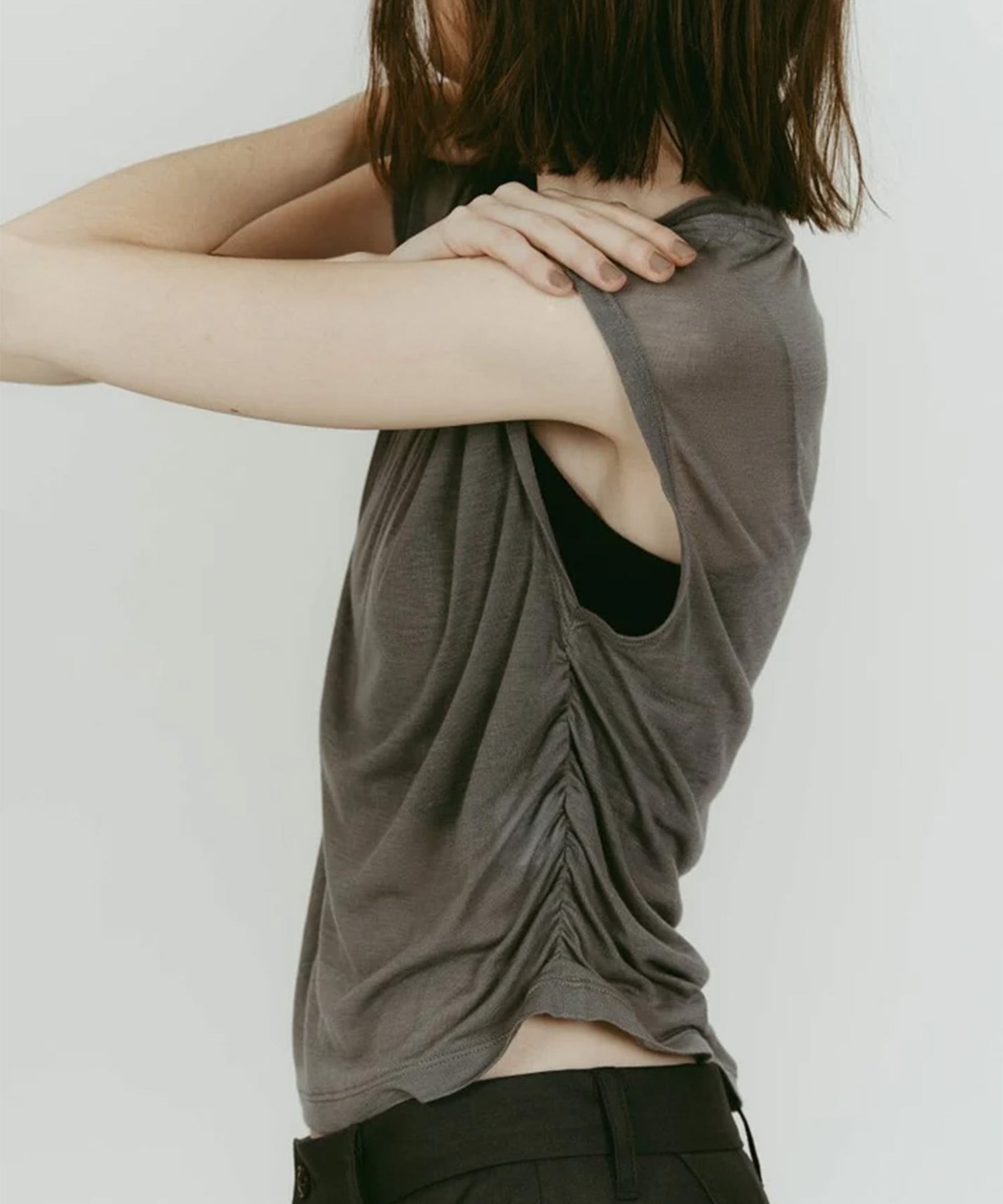 2-piece layered compact shirt/bluecharcoal Knuth Marf