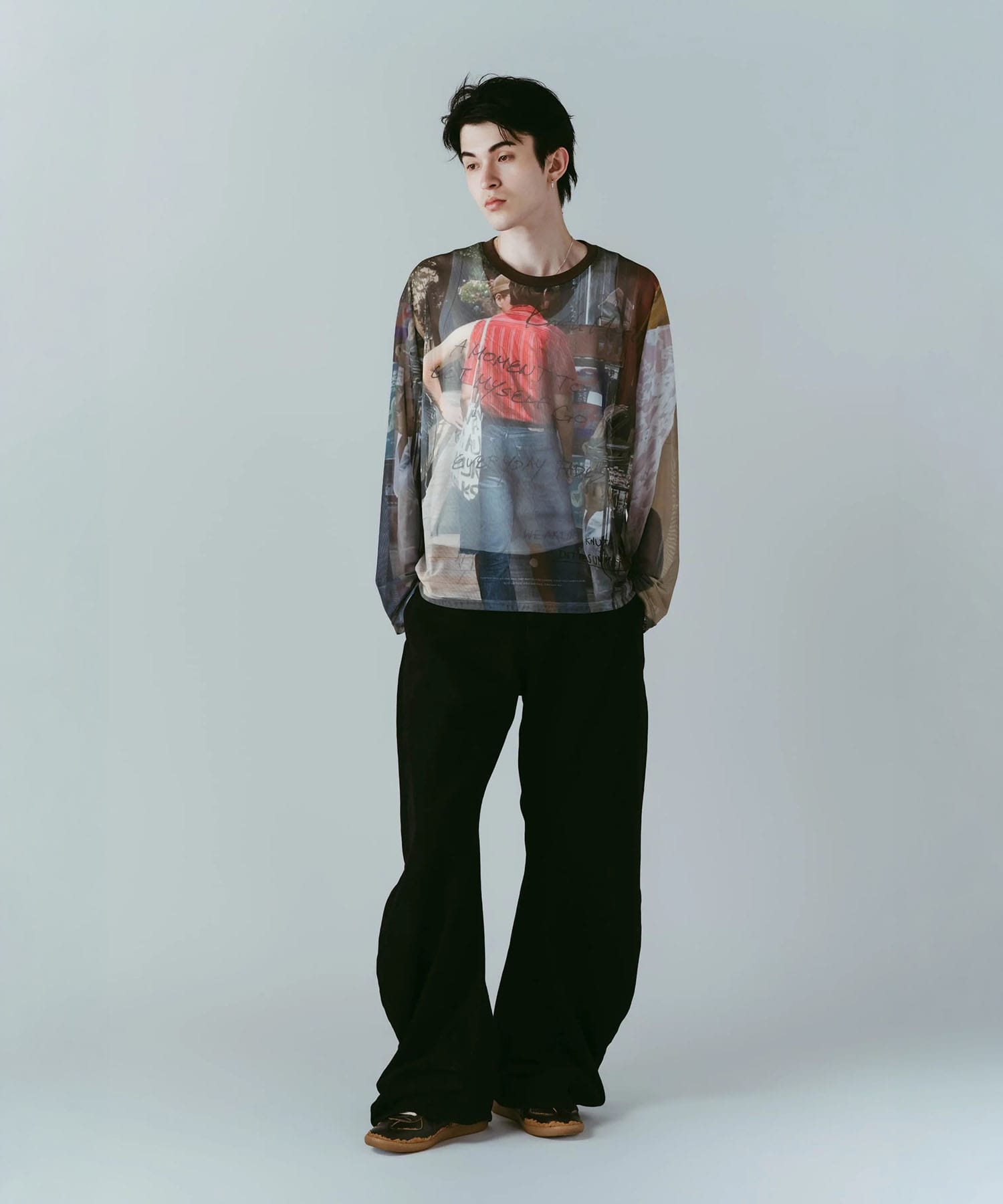 oji sheer long-sleeve tee(unisex) Knuth Marf