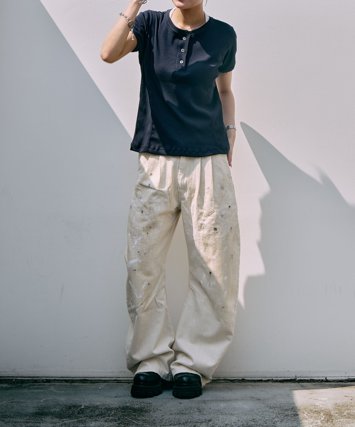 fitted rib henry short sleeve CONZ
