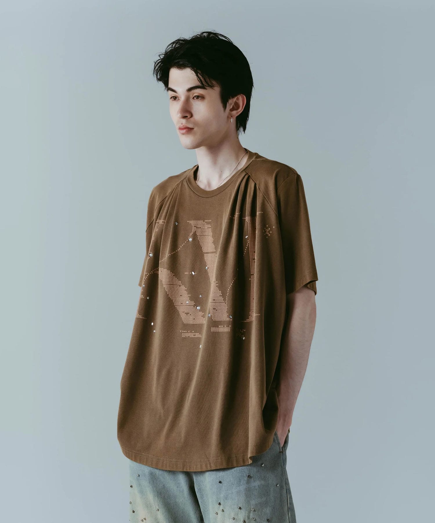 tuck detail oversized tee(unisex) Knuth Marf