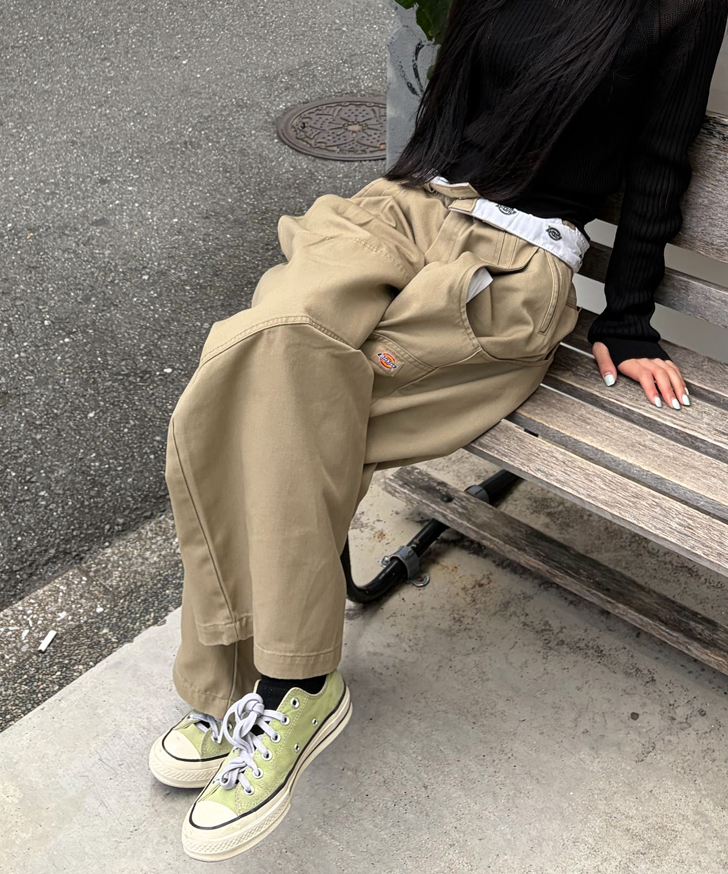 Dickies×NVRFRGT DOUBLE KNEE CURVED LEG UTILITY WORK PANTS NVRFRGT