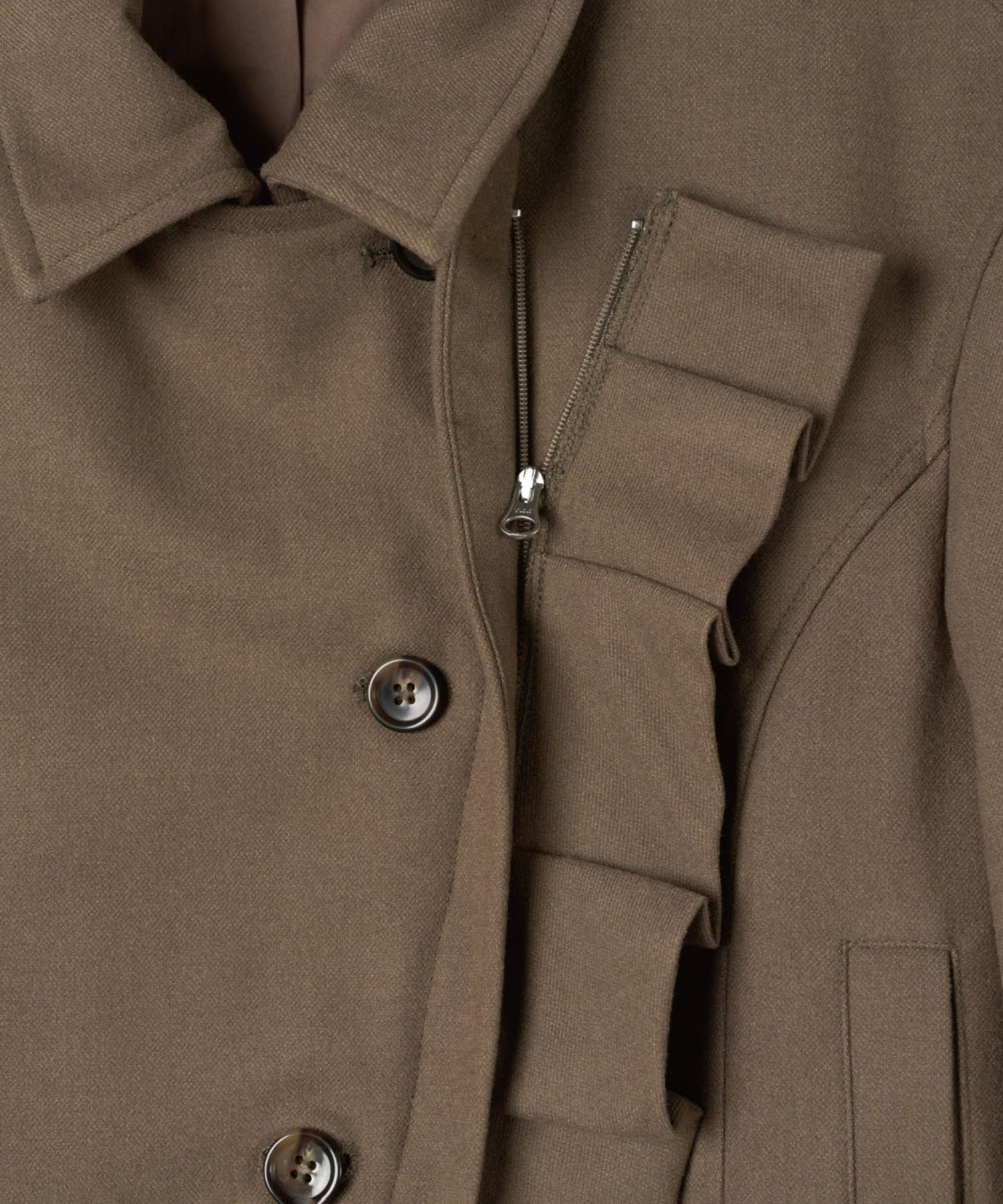 2way cropped frill jacket Knuth Marf