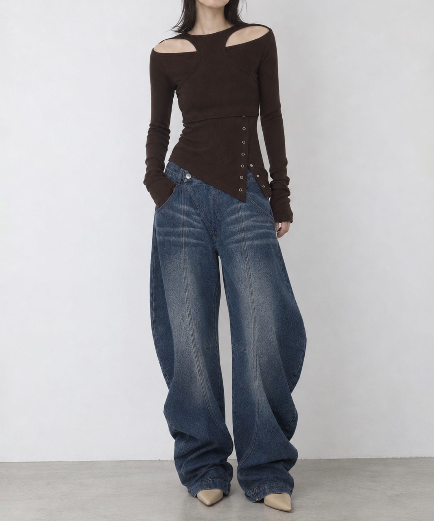 LIQUID DENIM PANTS POOLDE