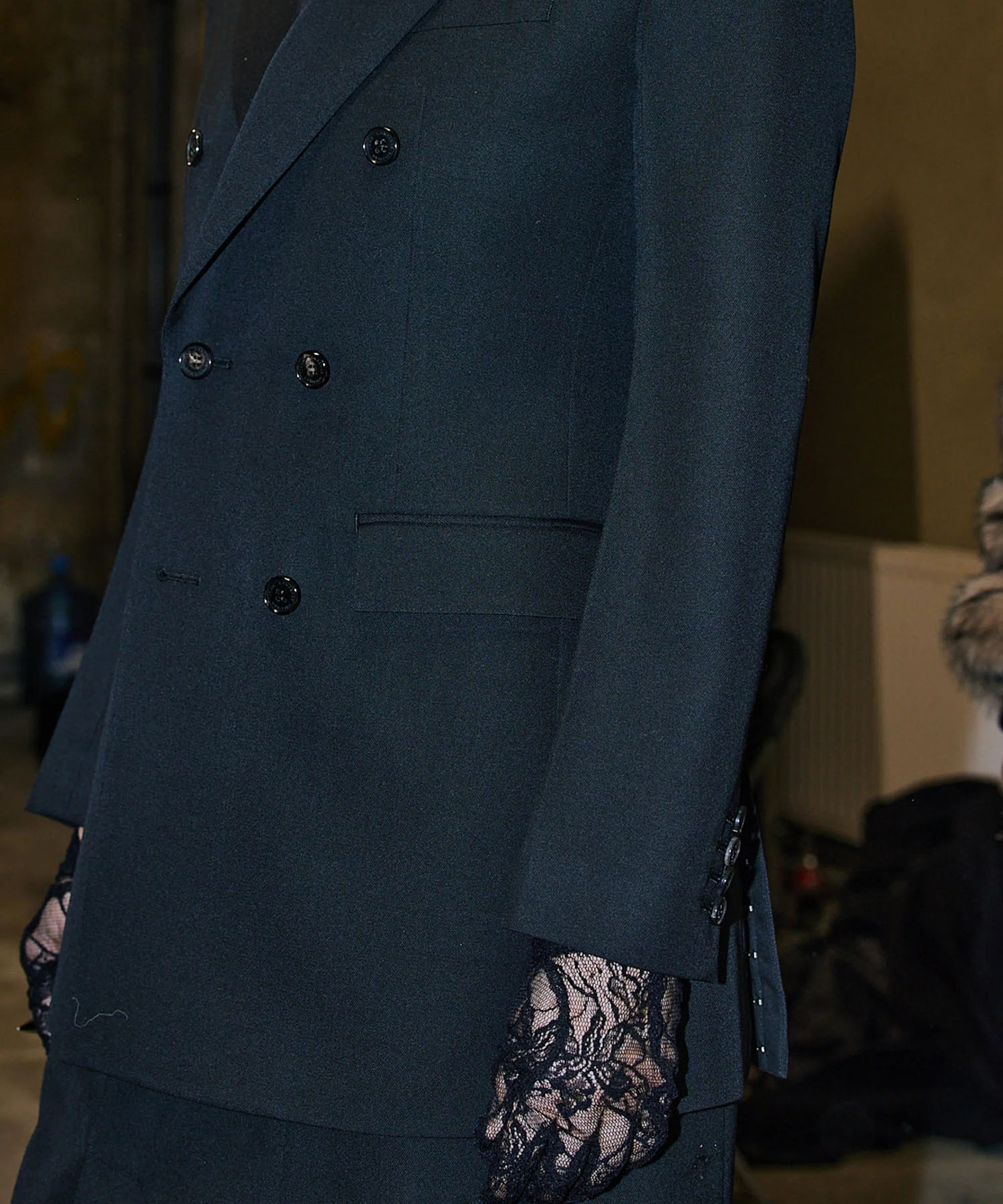 WOOL GABARDINE DOUBLE BREASTED JACKET JOHN LAWRENCE SULLIVAN