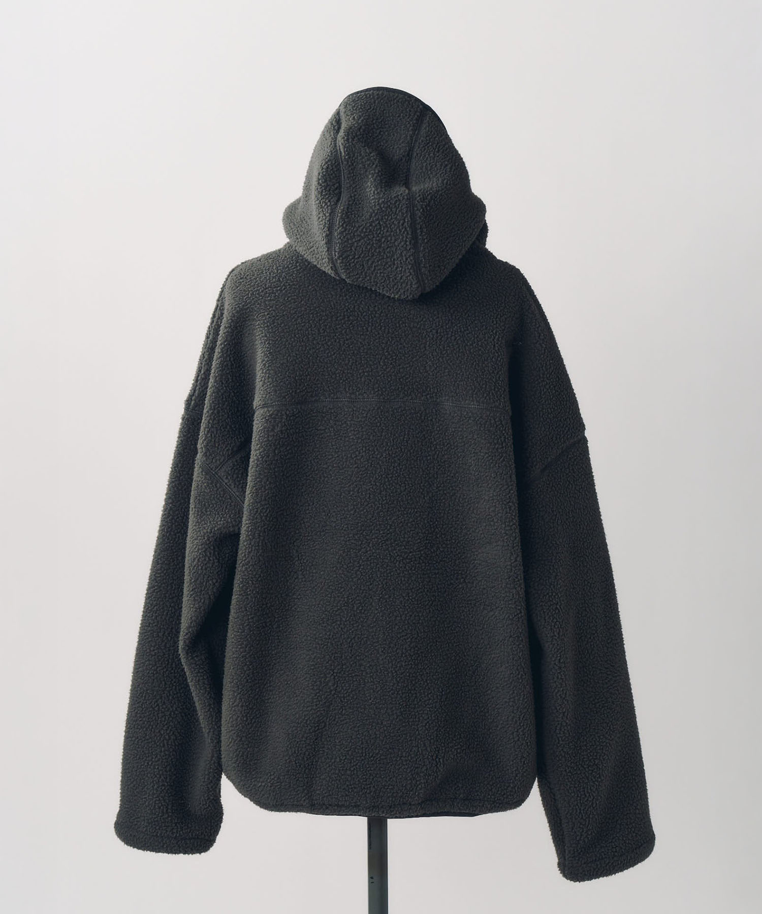 curved zip boa hoodie(unisex) Knuth Marf