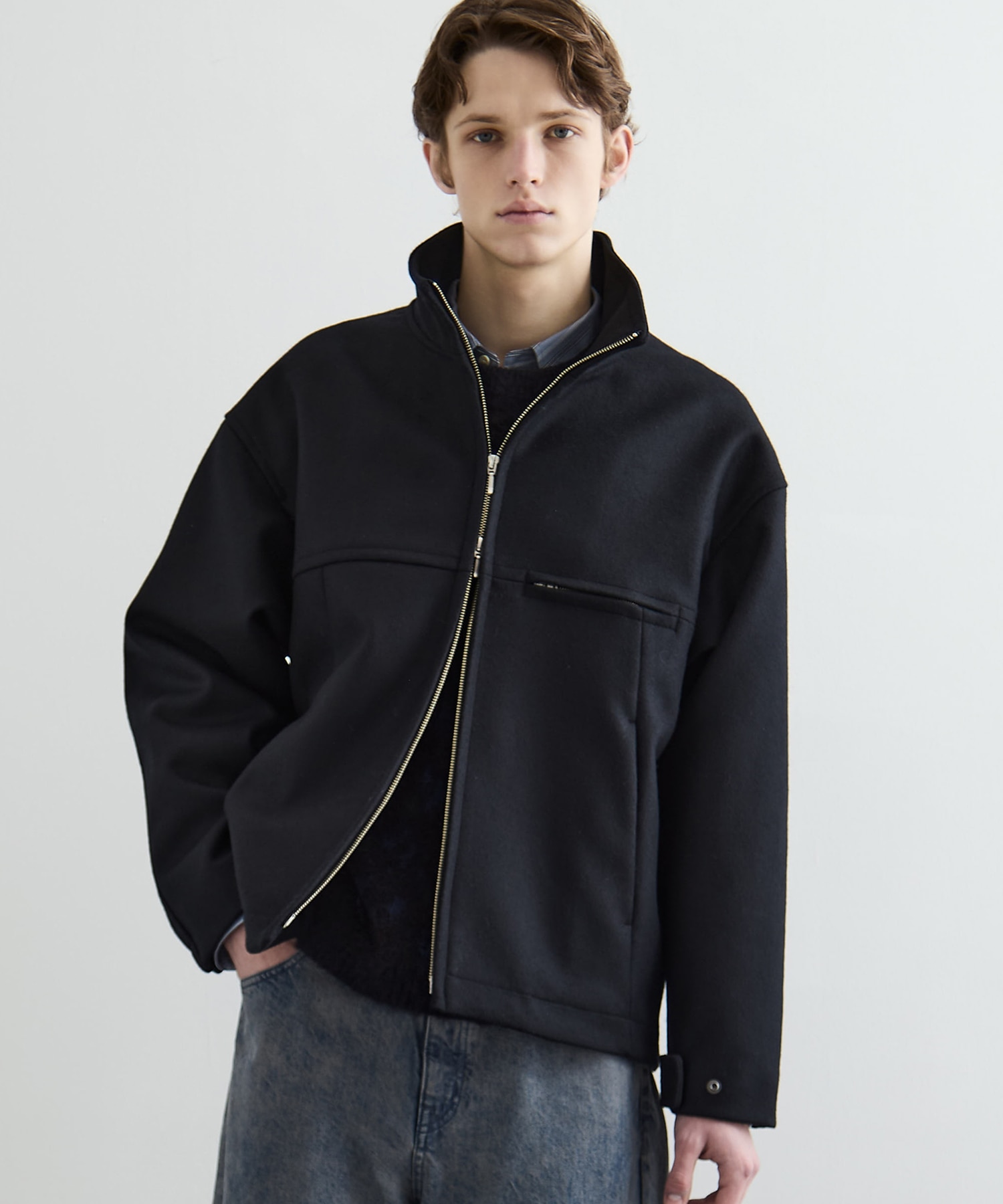 S140 STAND COLLAR ZIP BLOUSON