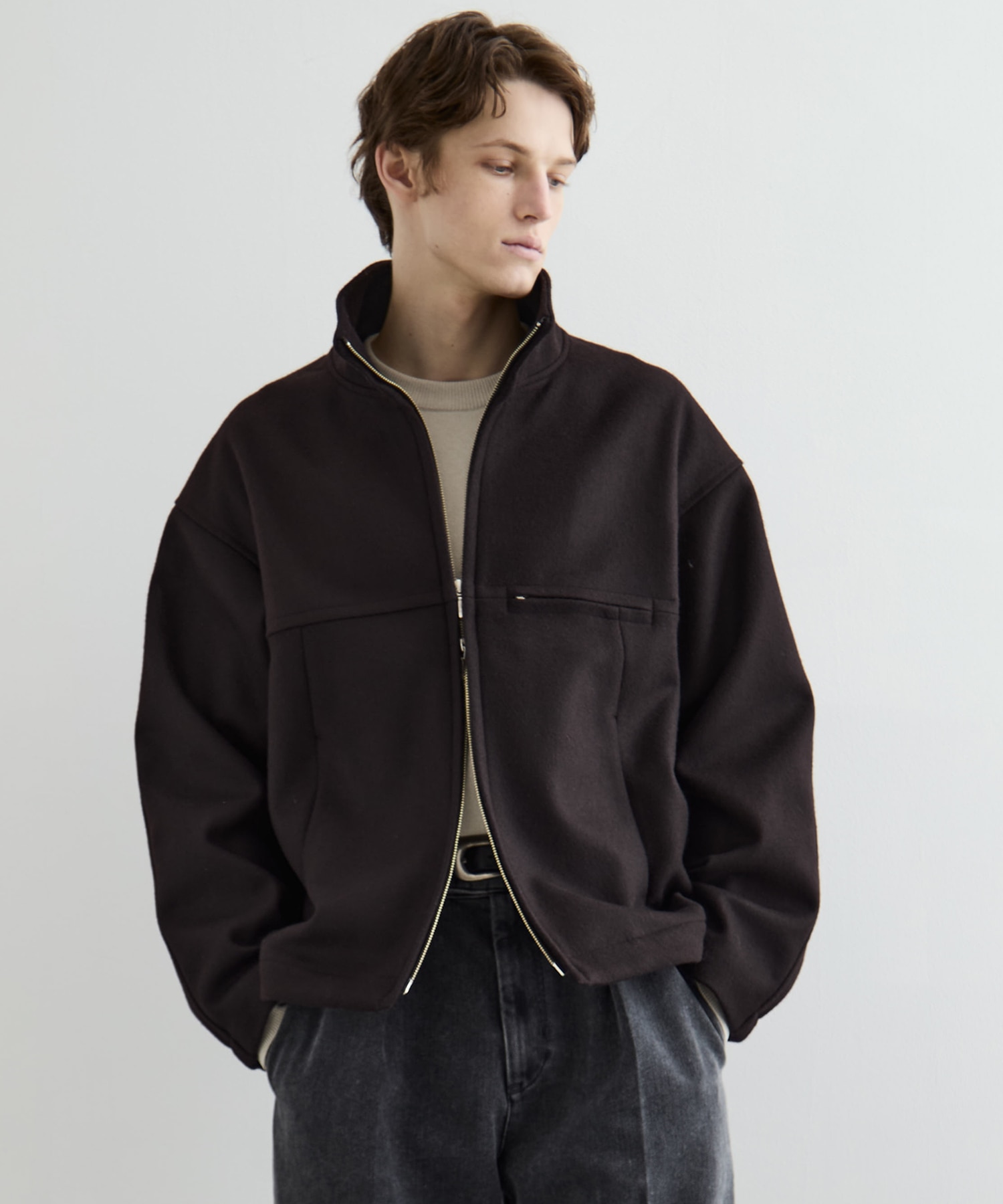 S140 STAND COLLAR ZIP BLOUSON