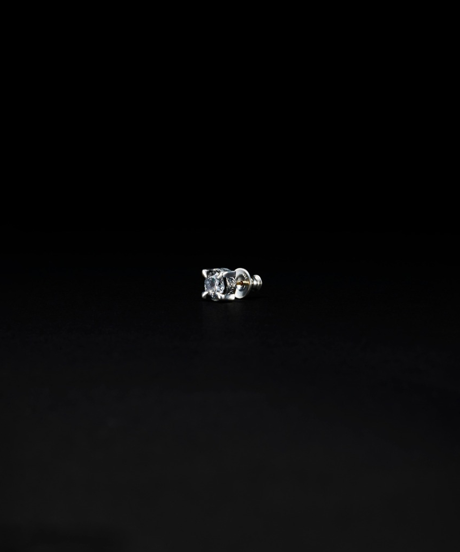 Engraved Cut Stone Earring