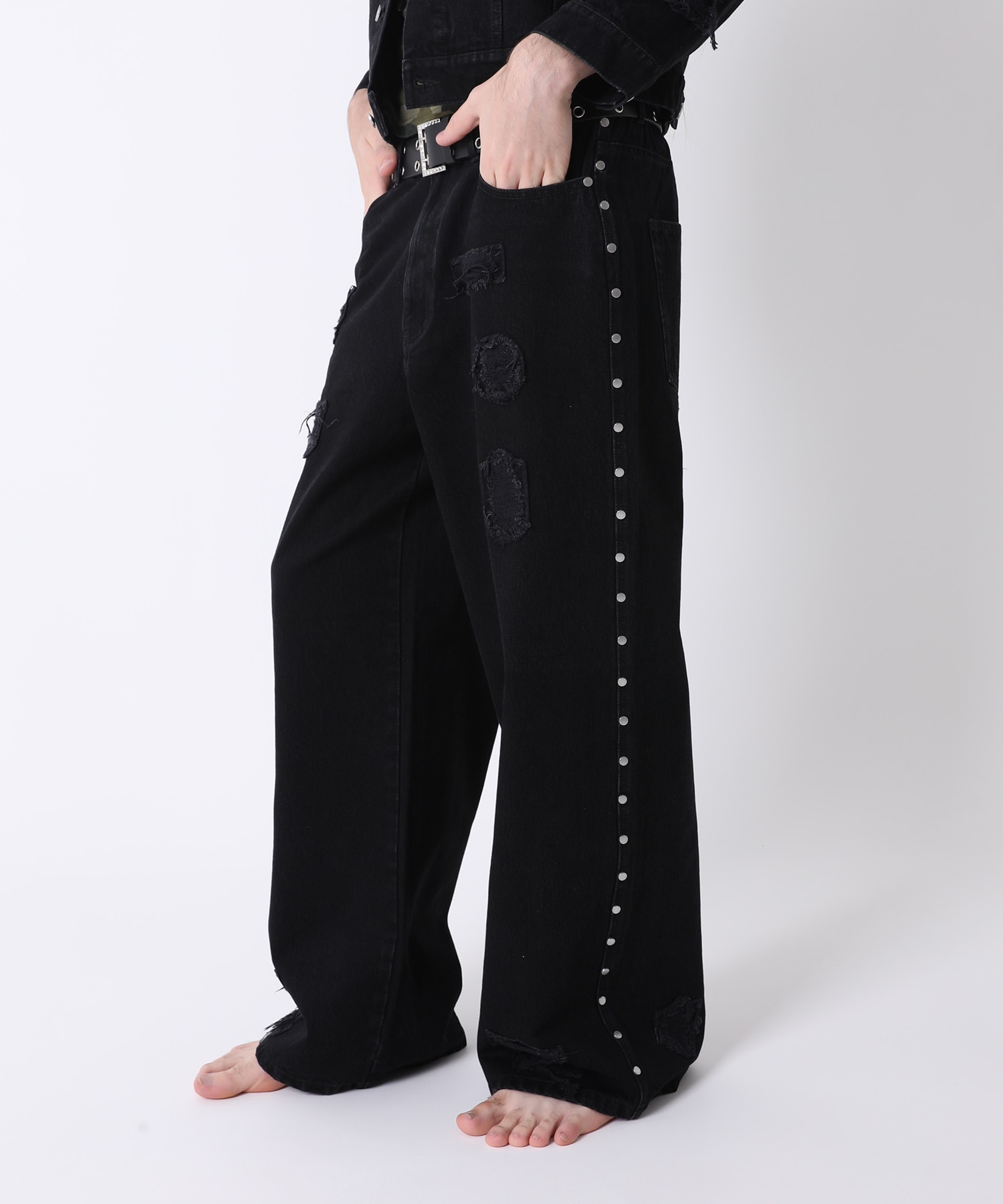 PATCHED DENIM PANTS