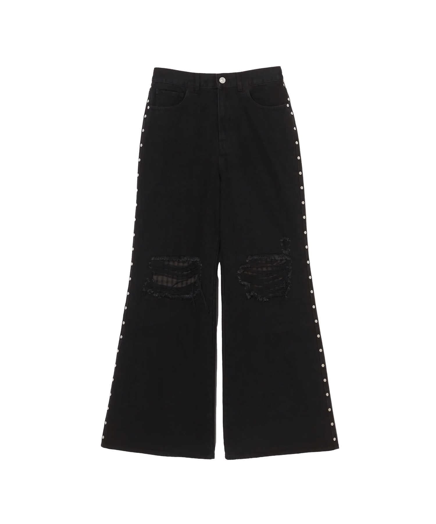 REPAIRED STUDDED BAGGY PANTS