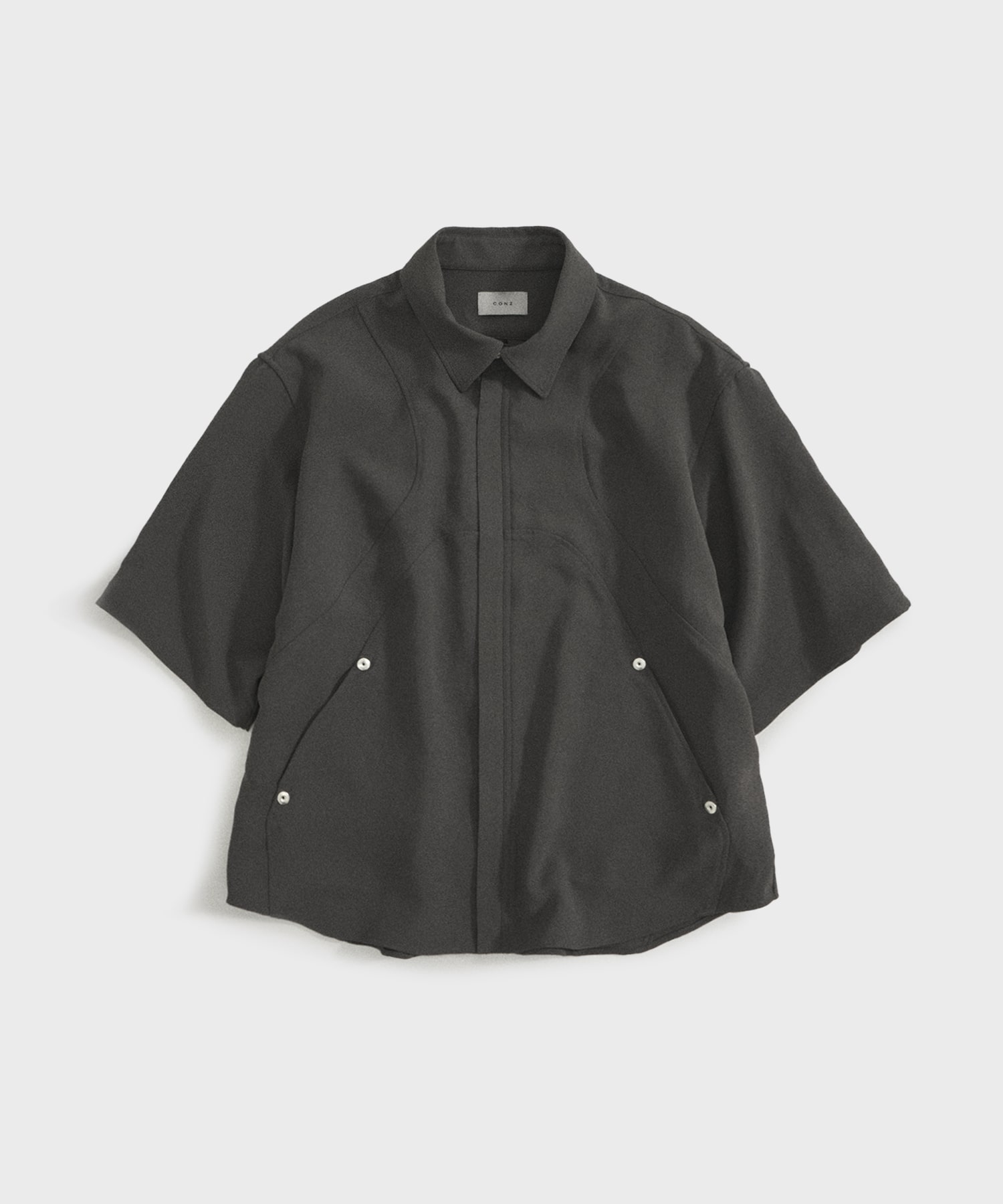 PANEL OVER ZIP SS SHIRT