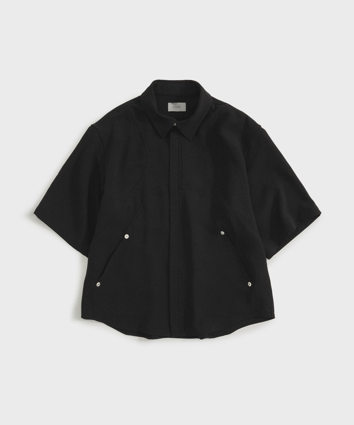 PANEL OVER ZIP SS SHIRT