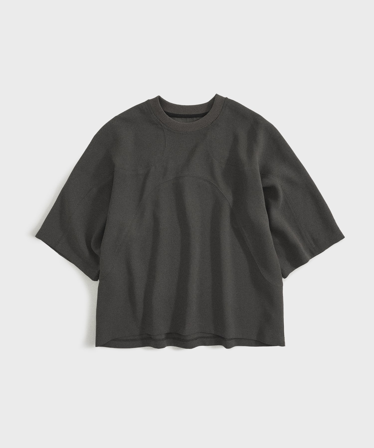 PANEL OVER CREW NECK TEE
