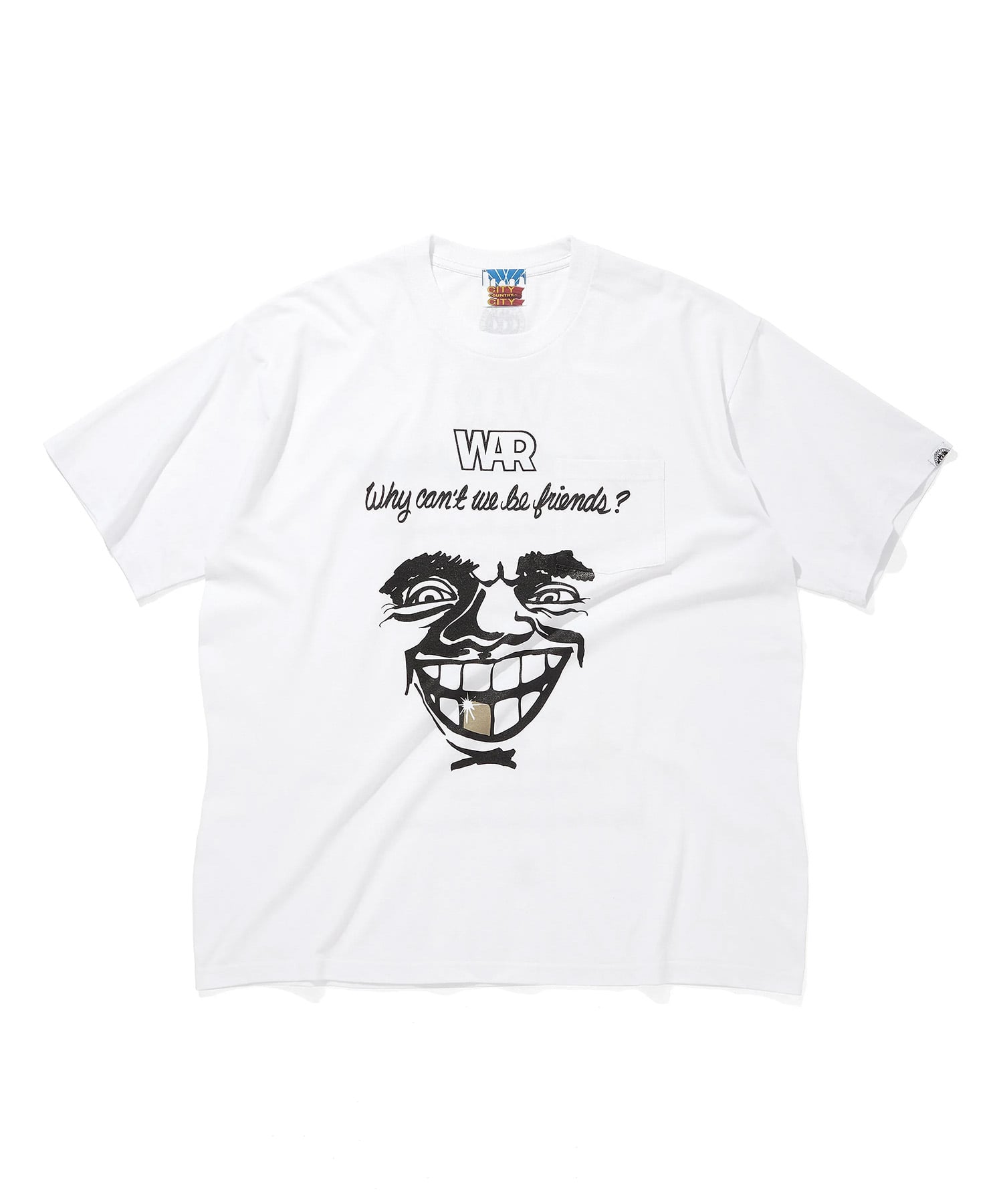CITY COUNTRY CITYx WAR_COTTON POCKET T-SHIRT_WHY CANT WE BE