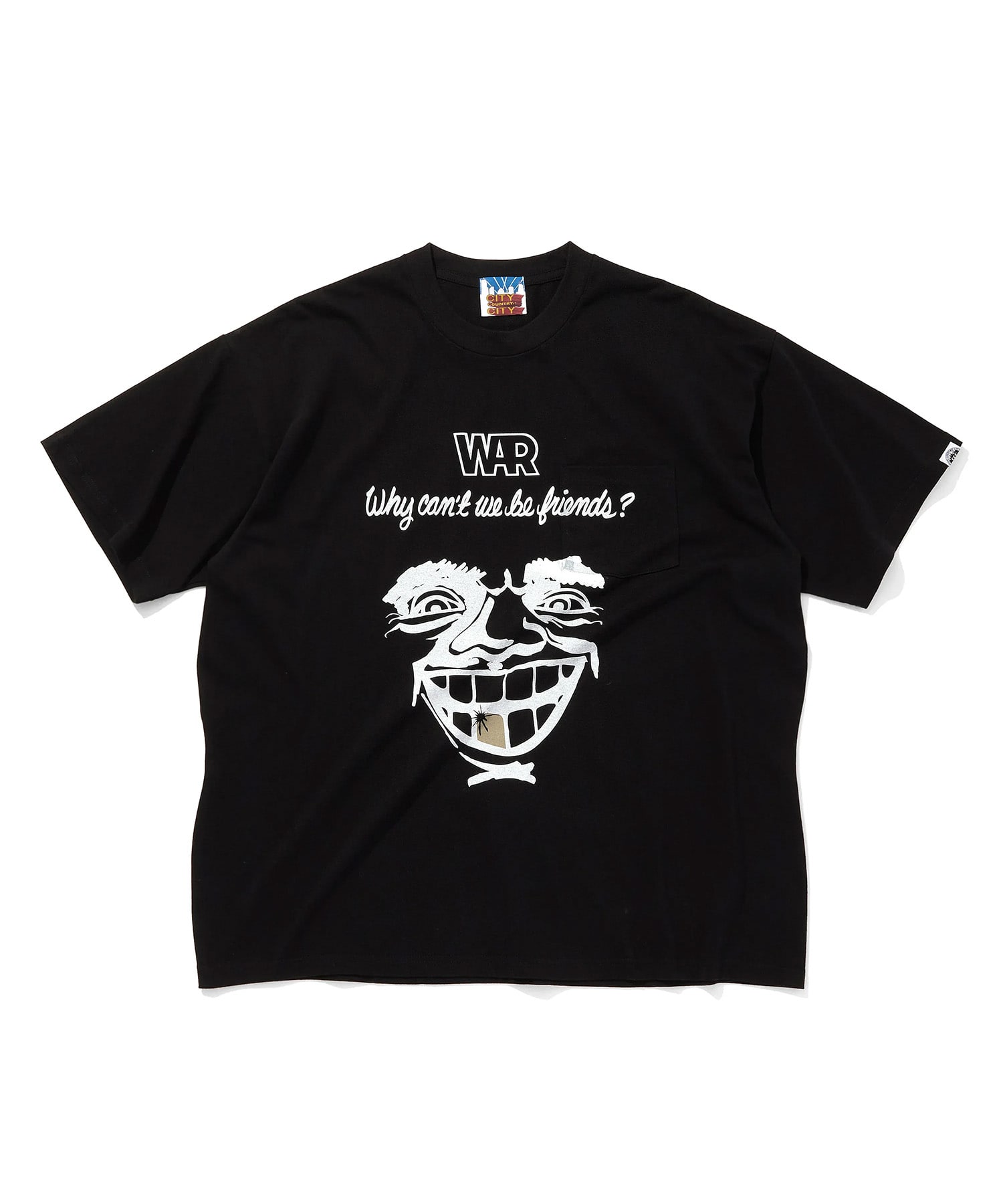 CITY COUNTRY CITYx WAR_COTTON POCKET T-SHIRT_WHY CANT WE BE