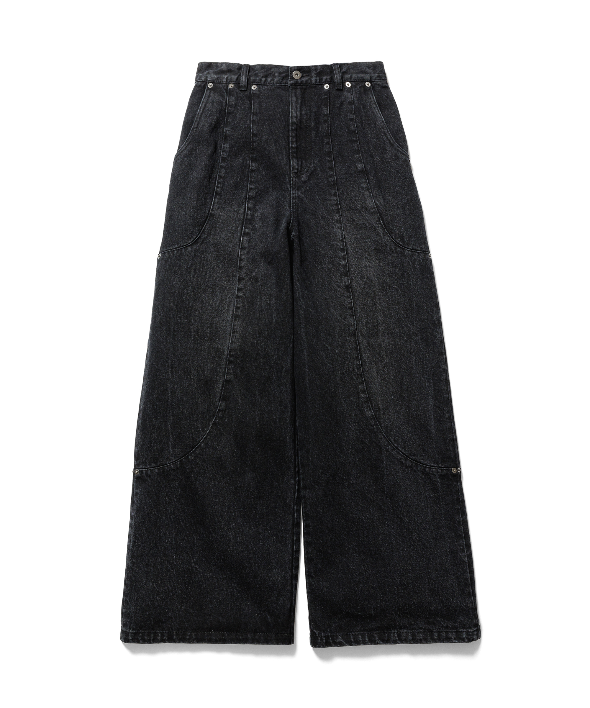 TUCK WIDE DENIM PANTS