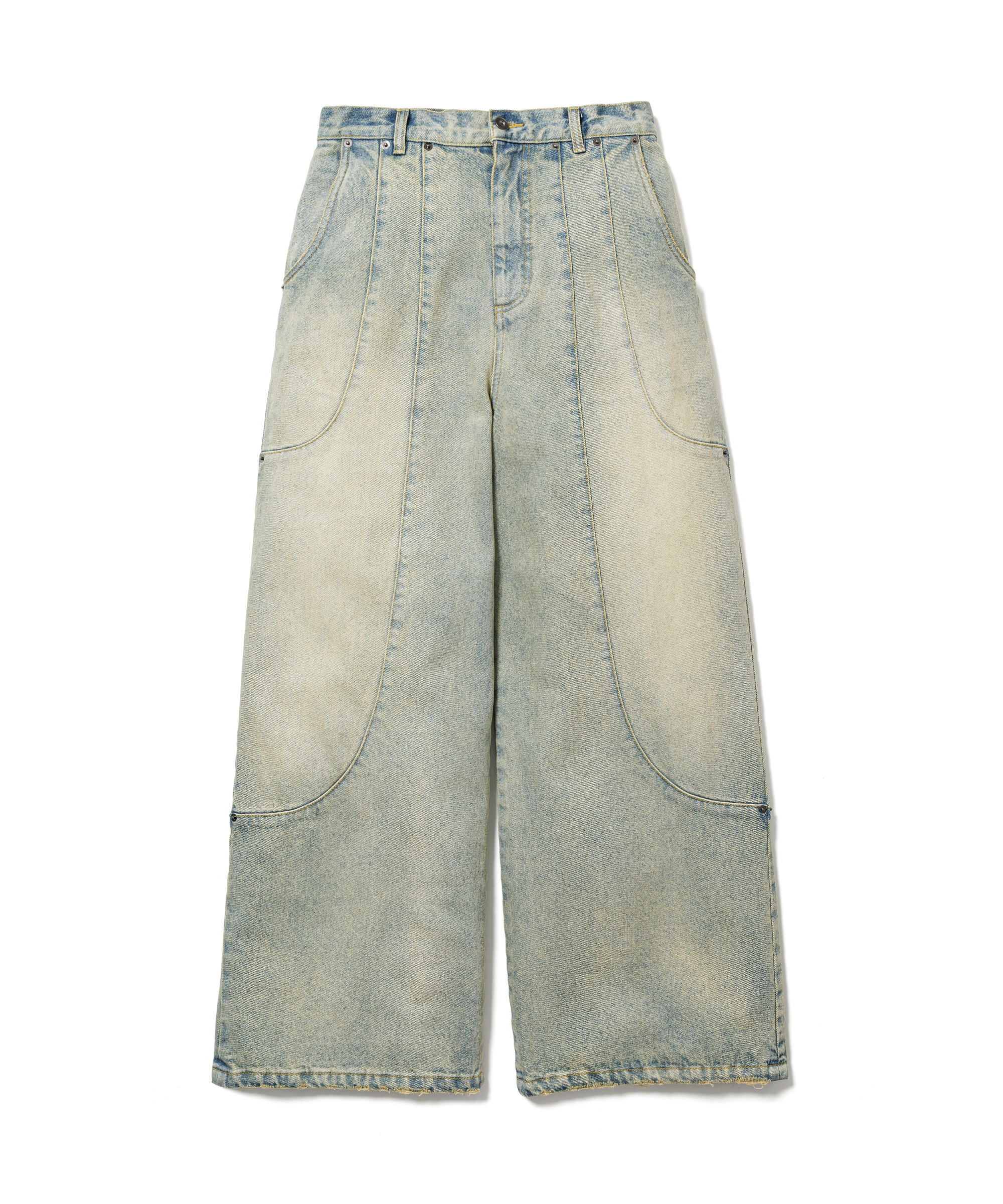 TUCK WIDE DENIM PANTS