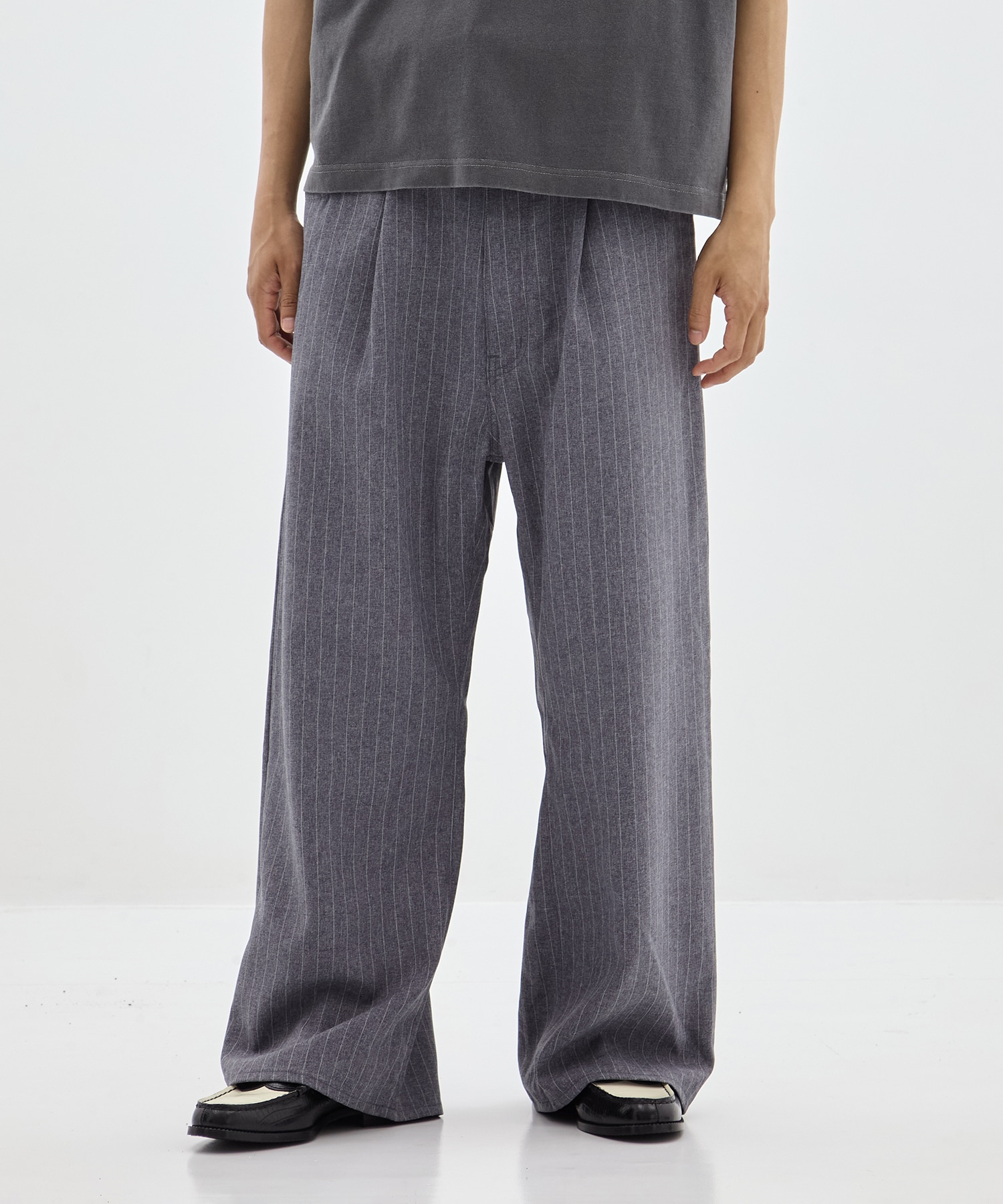 別注 WIDE ONE TUCK STRAIGHT SLACKS