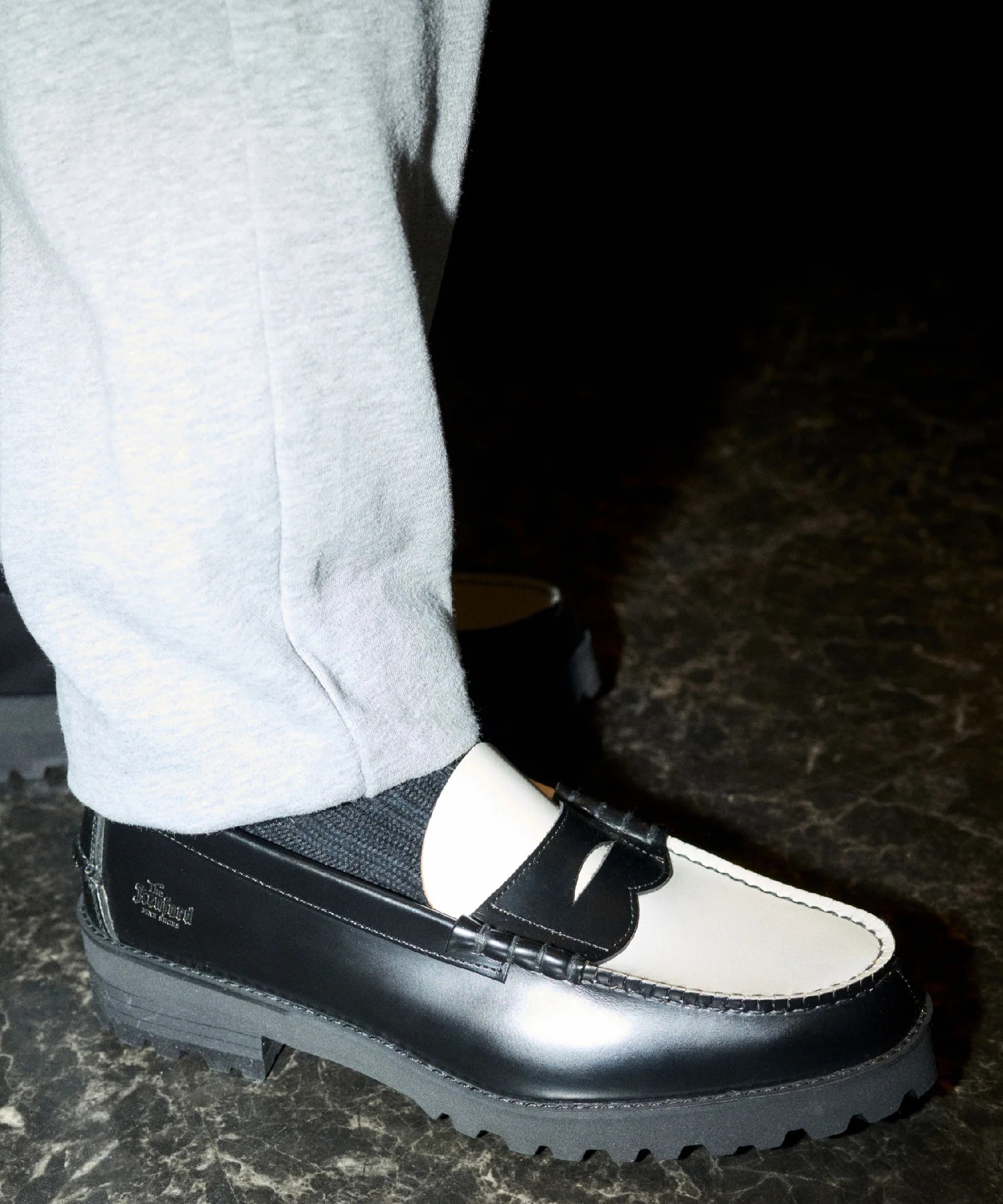 TANK SOLE LOAFERS BLACK WHITE