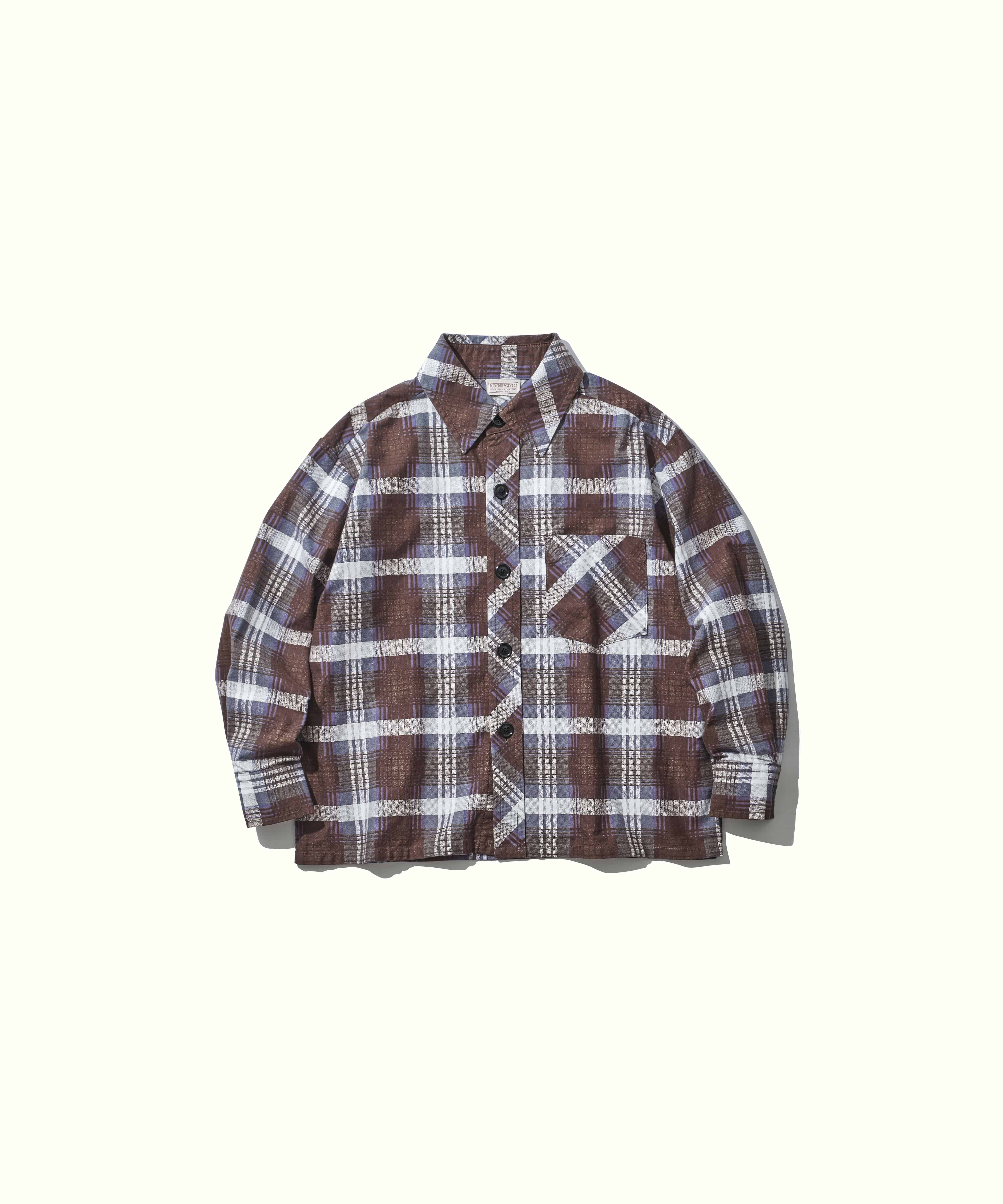 JUVENILE PRINT CHECK SHIRT