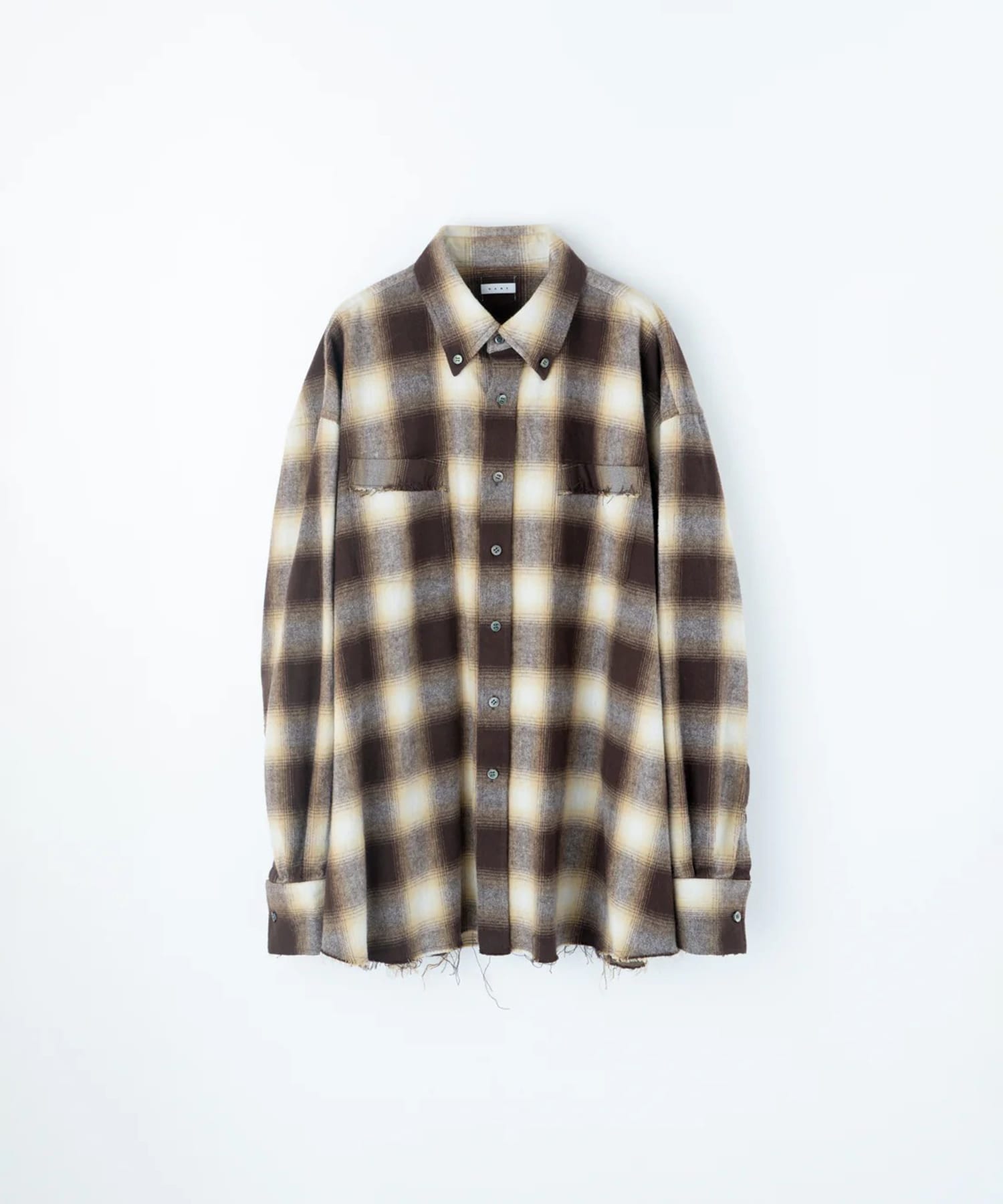 COTTON FLANNEL OMBRE REGULAR SHIRT CUT-OFF